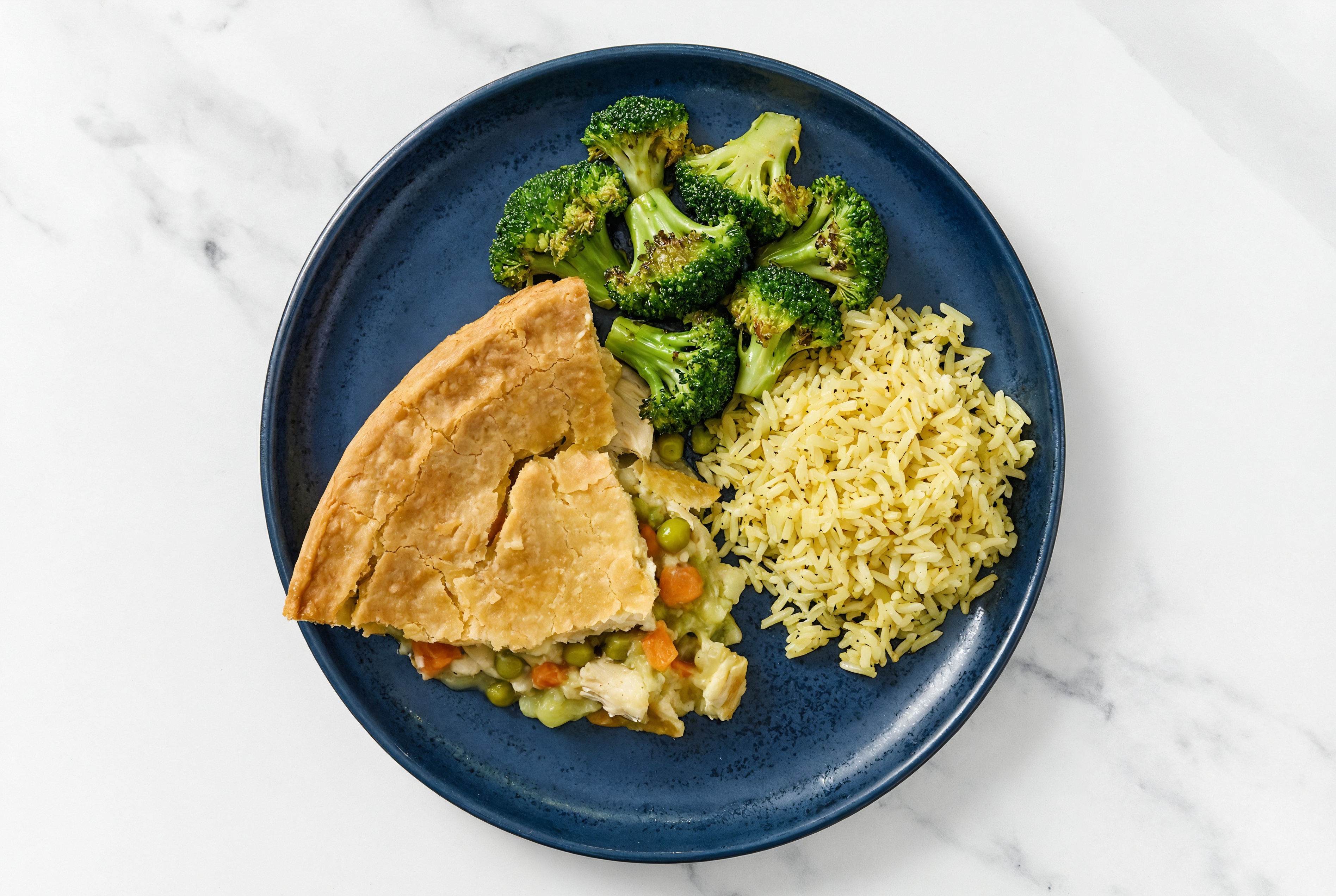 Chicken Pot Pie with Broccoli & Jasmine Rice