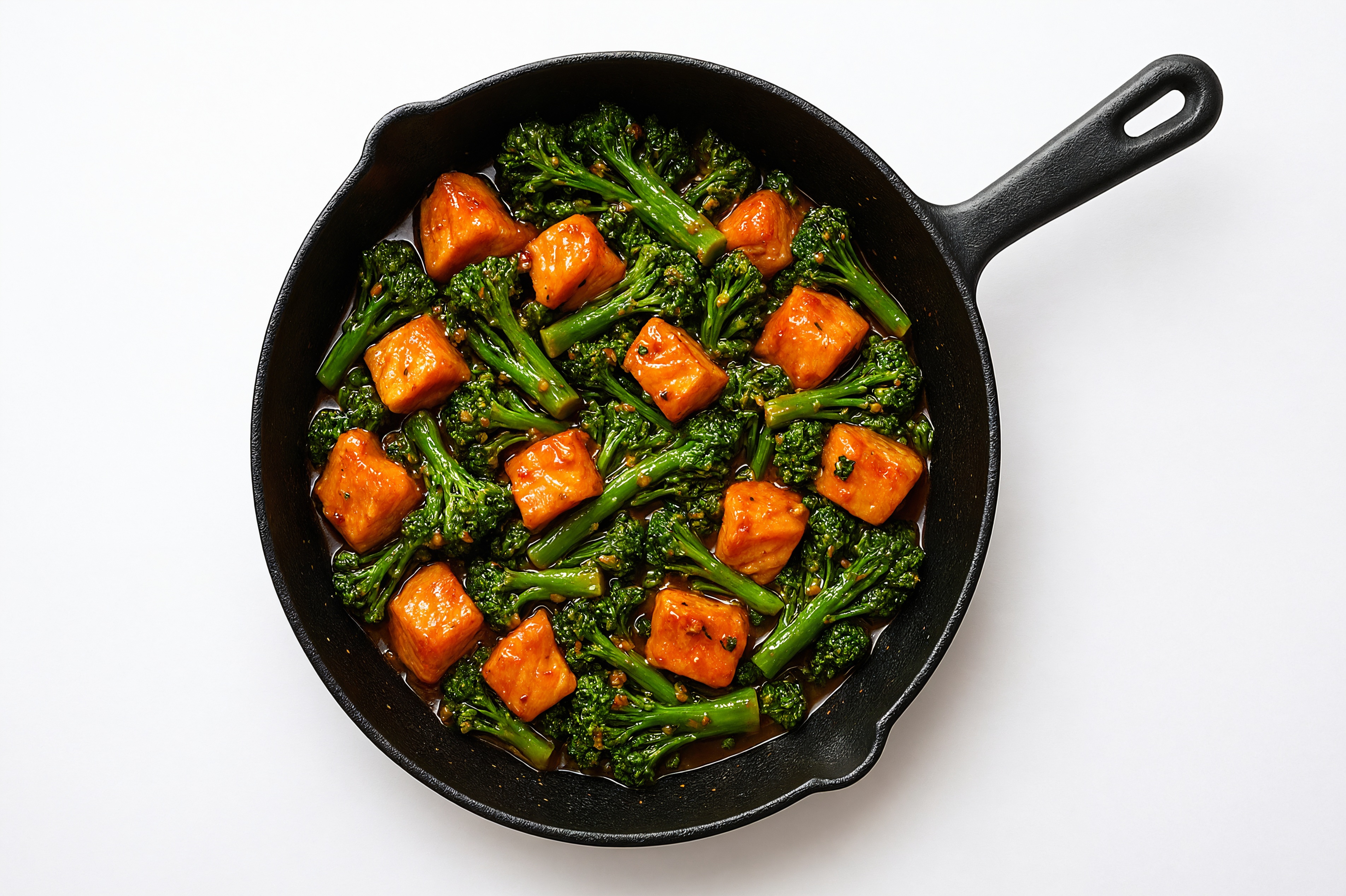 Sweet Chili Salmon Stir-Fry with Baby Broccoli