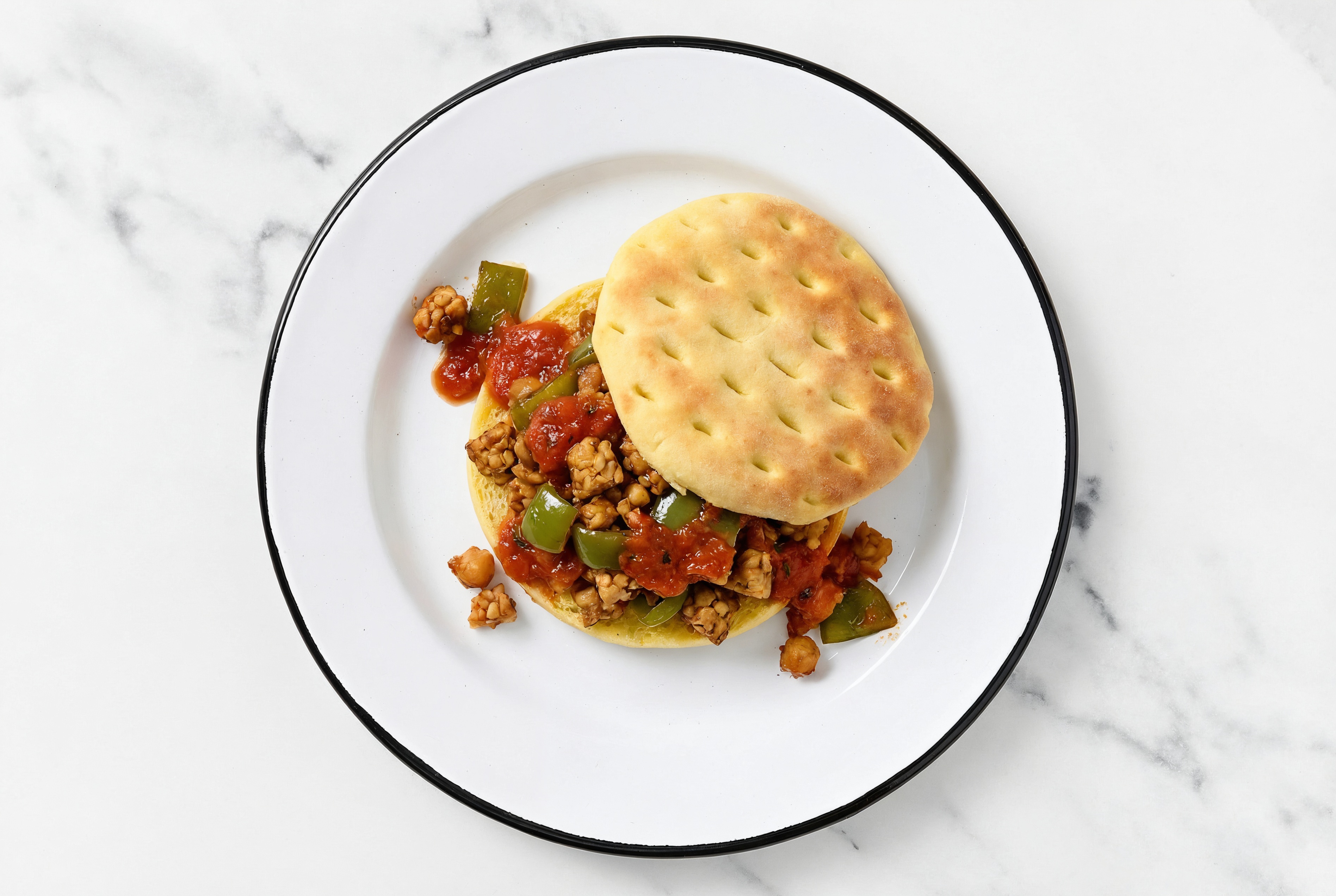 Plant-Based Italian Sloppy Joes with Chickpea Tempeh