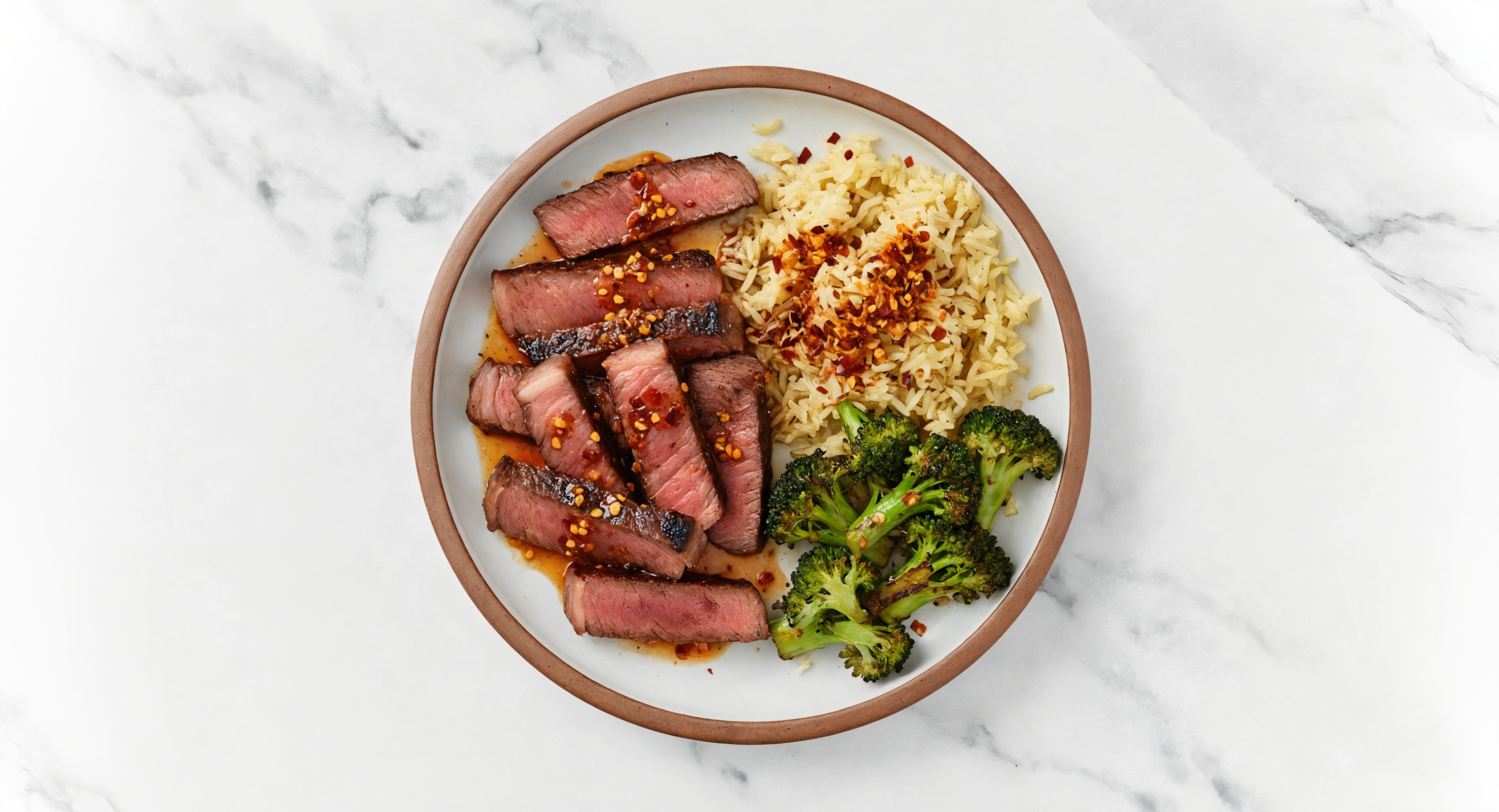Chili Crisp Beef Sirloin Steak Seasoned Jasmine Rice Bowl