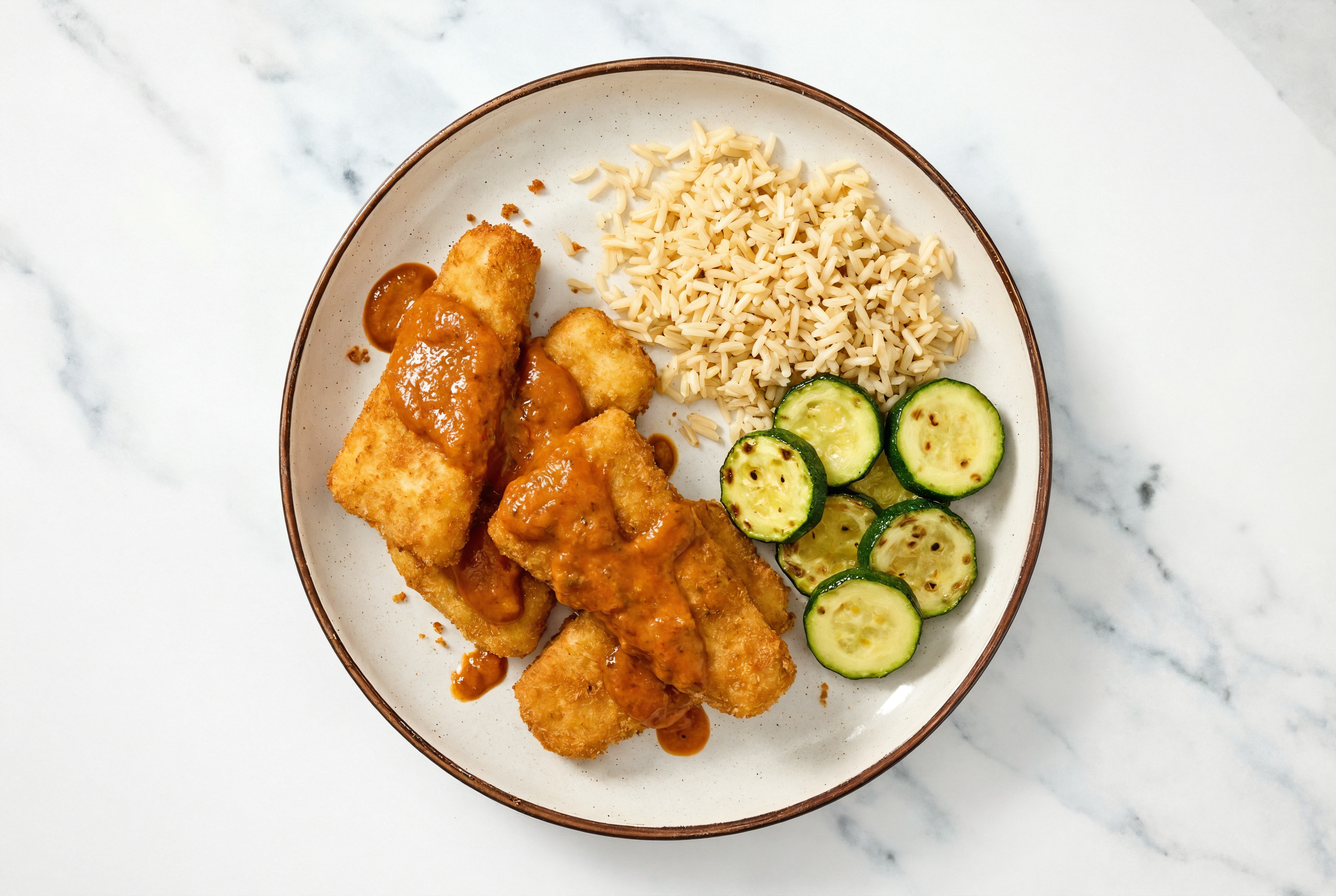 Crispy Tikka Masala Pollock Nuggets + Bone Broth Rice