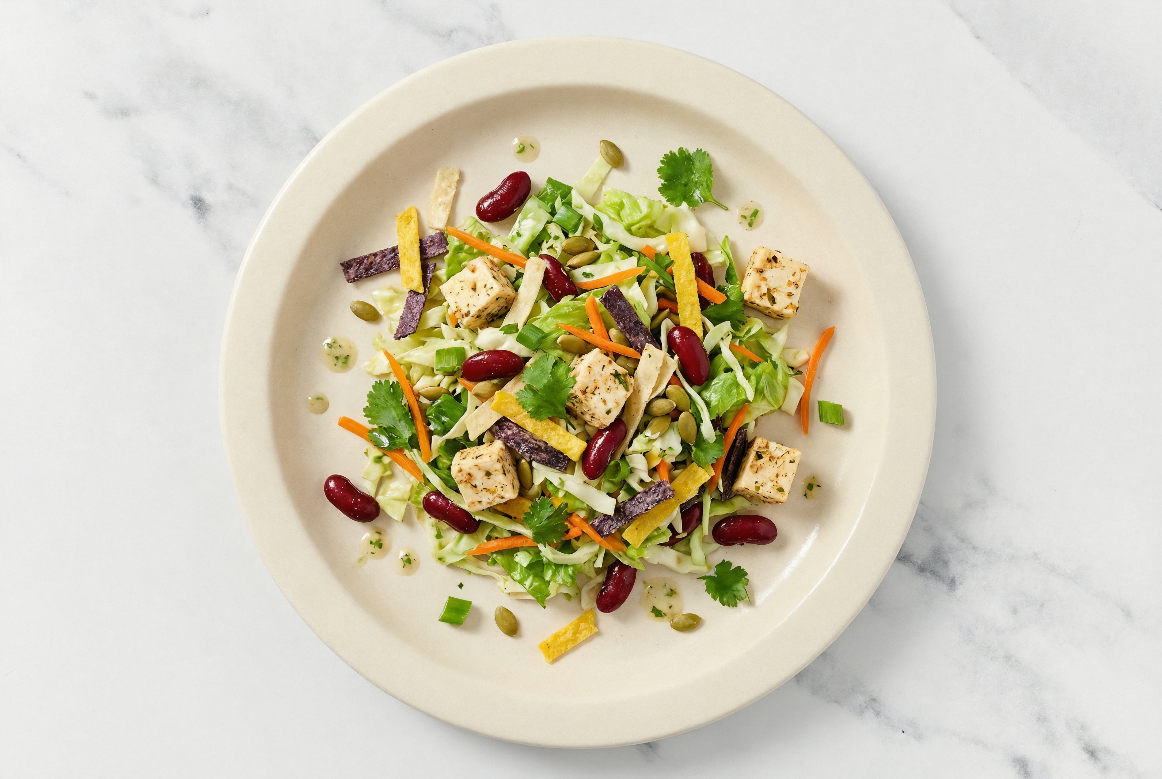 Tofu + Kidney Bean Southwest Salad