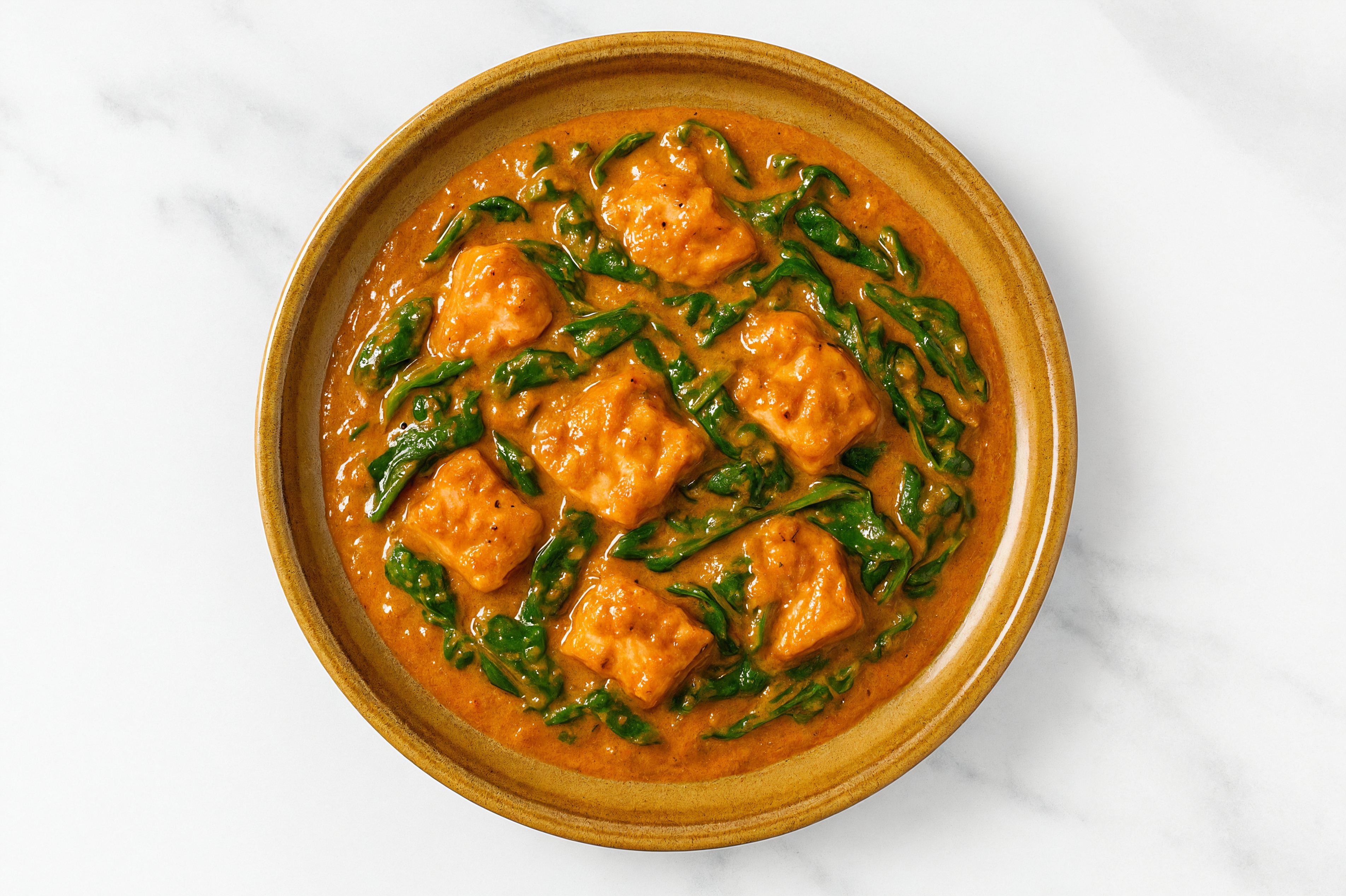 Salmon & Tikka Masala Stew with Spinach