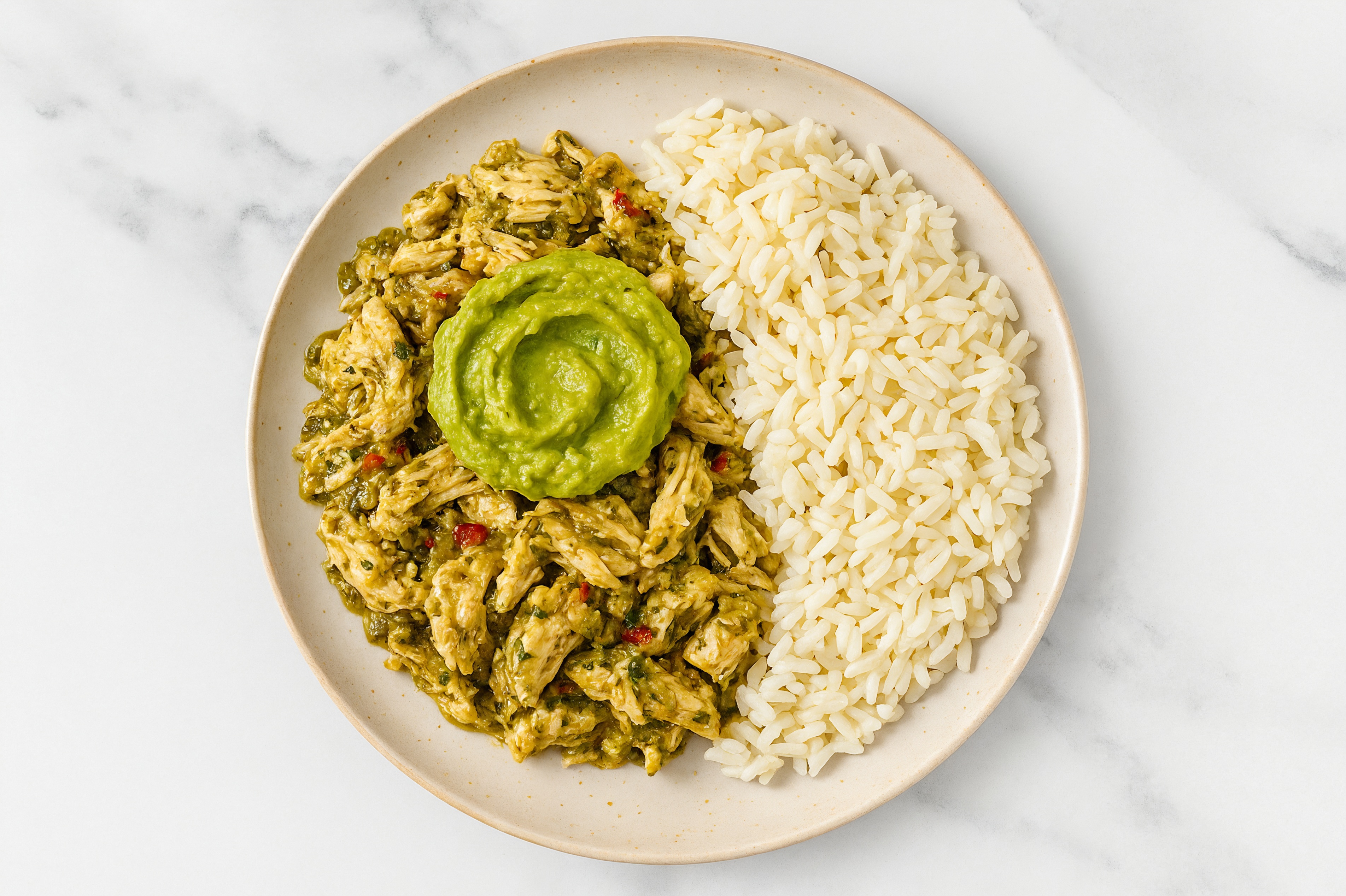Cilantro Lime Chicken with Long Grain White Rice + Guac
