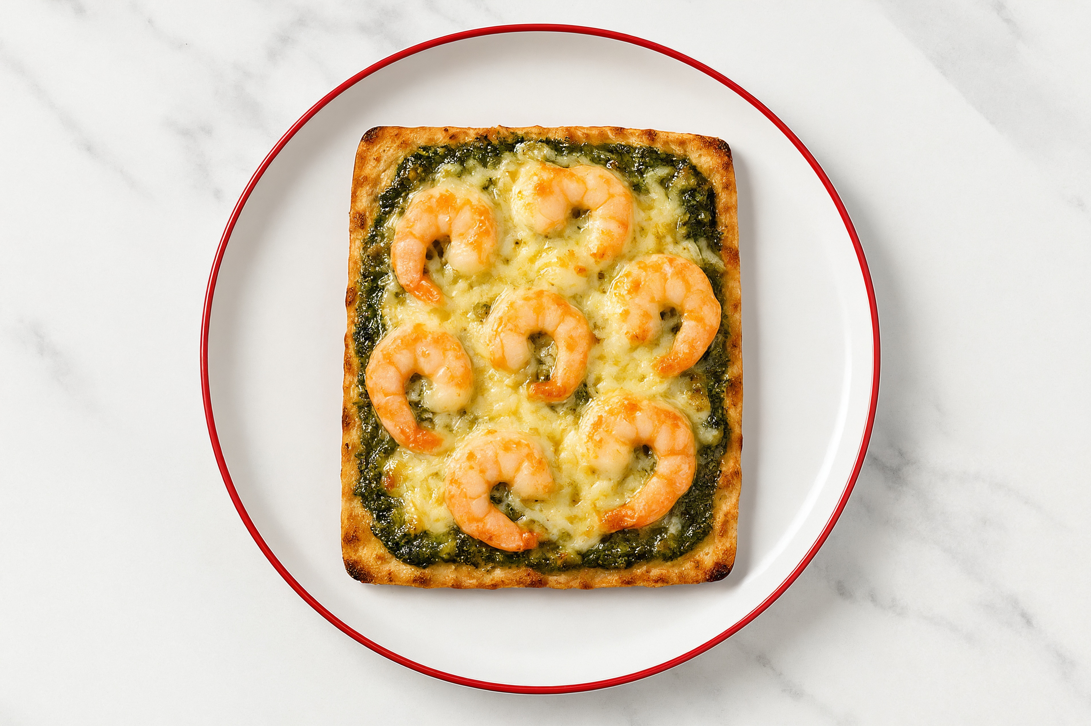 Pesto Shrimp Pizza