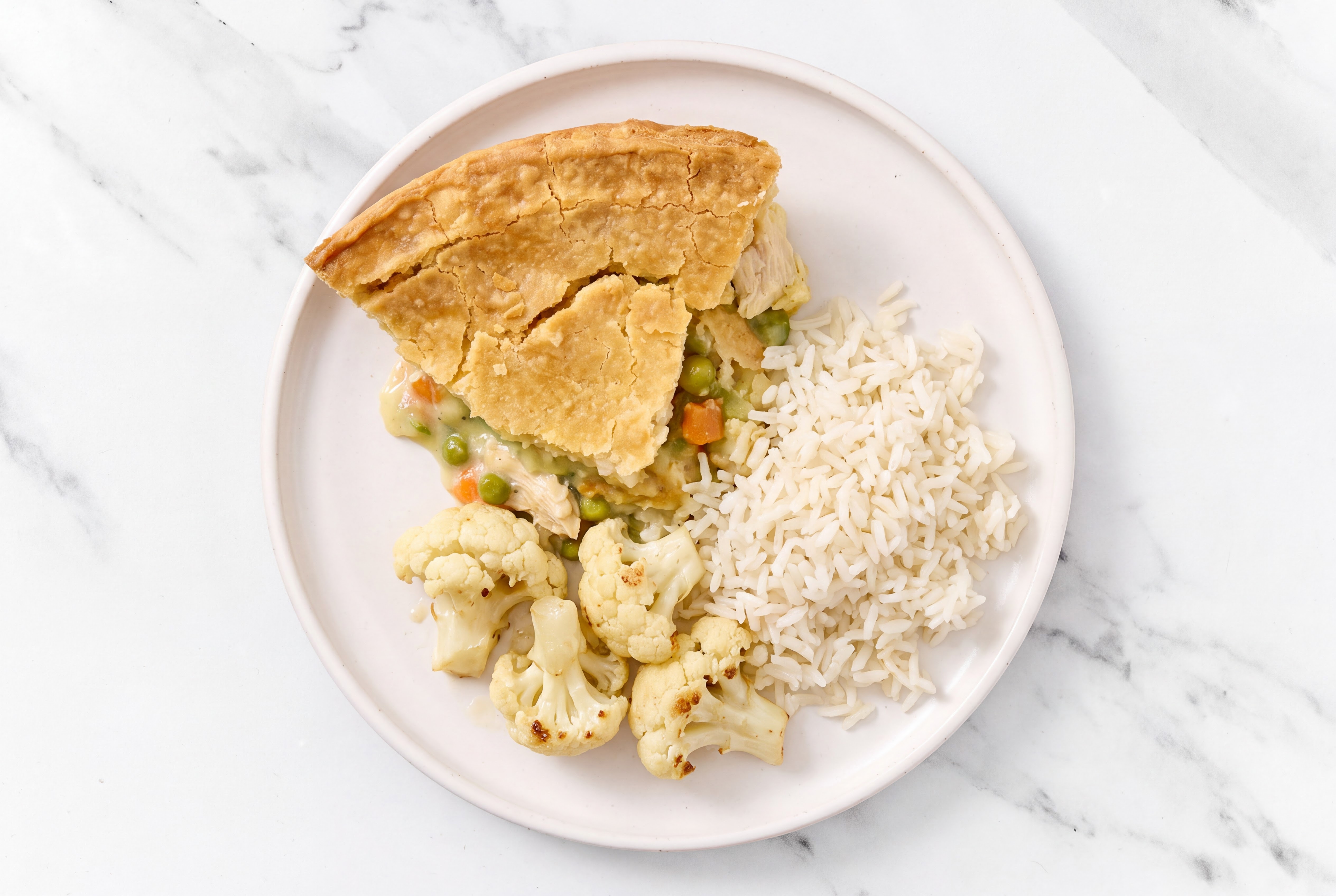 Chicken Pot Pie with Cauliflower & White Rice