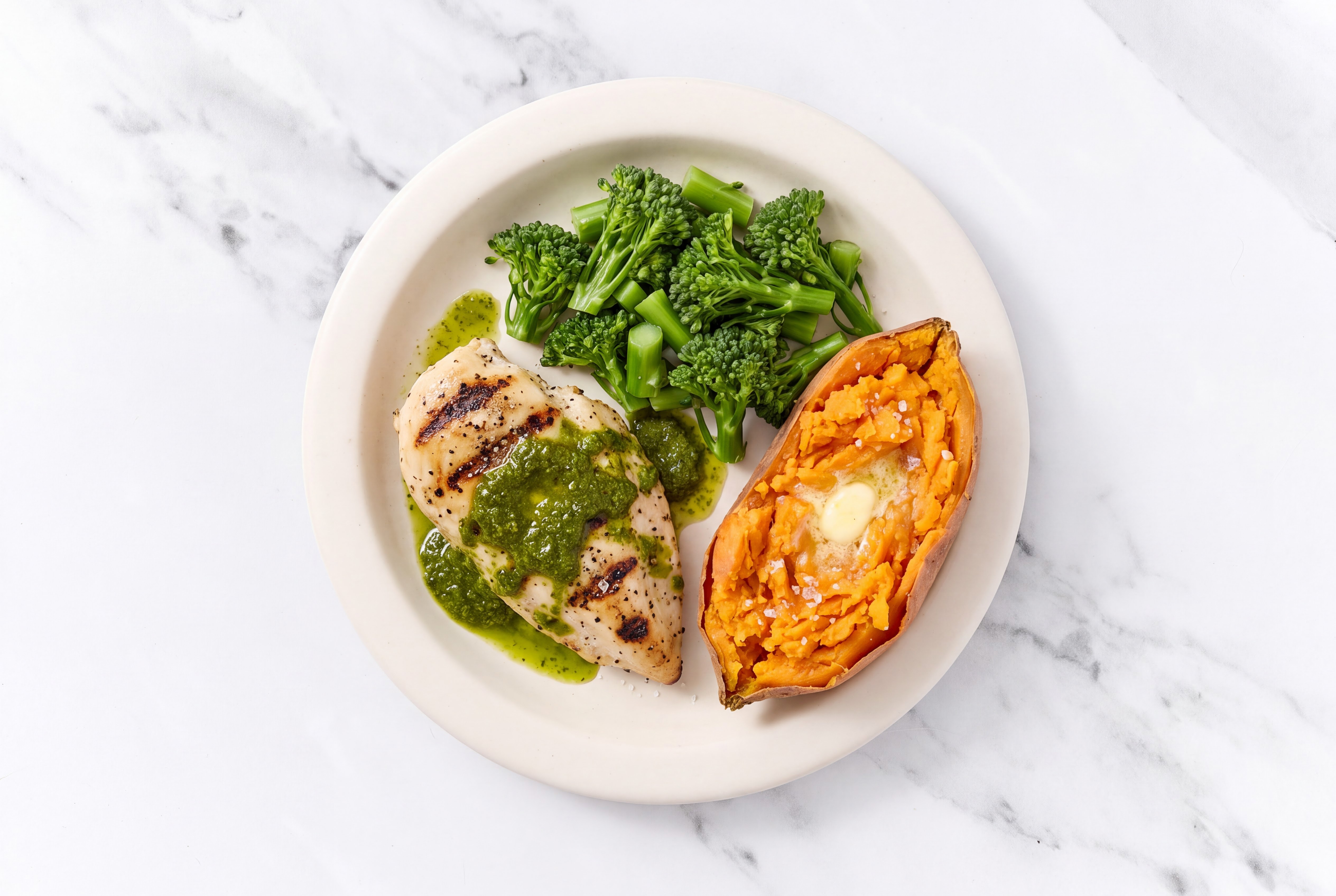 Grilled Chicken with Broccoli and Zhoug
