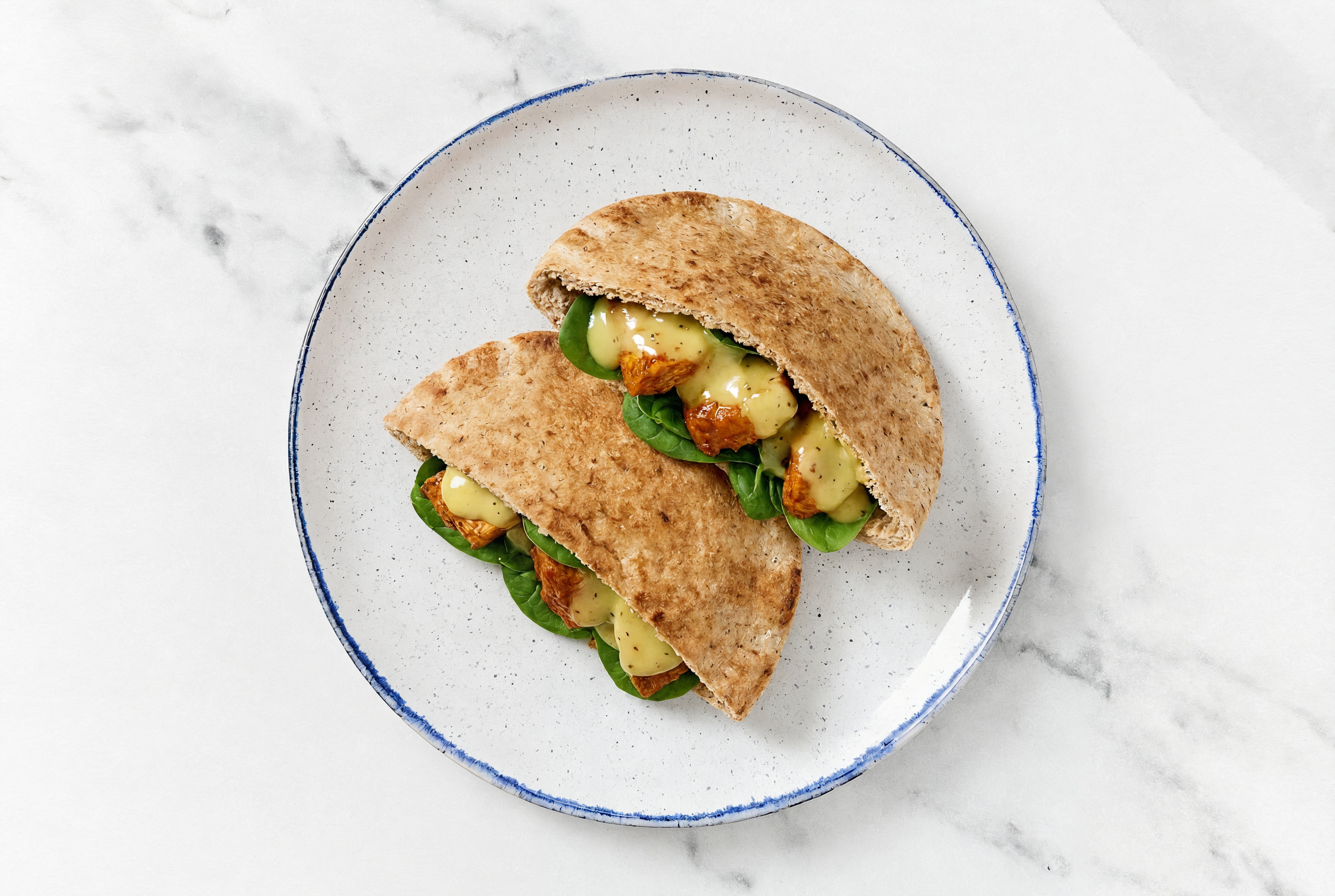 Creamy Honey Mustard Tandoori Chicken Whole Grain Pita Pockets