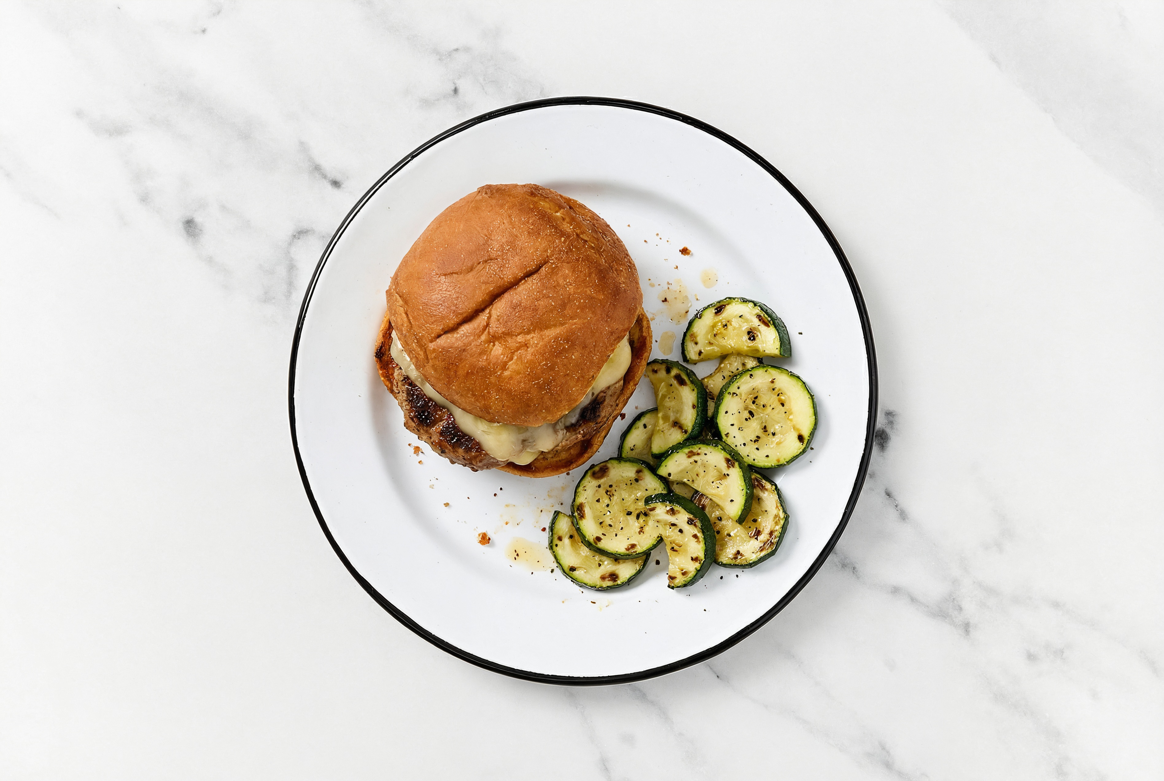 Herby Fiery Lamb Juicy-Lucy Burgers with Zucchini