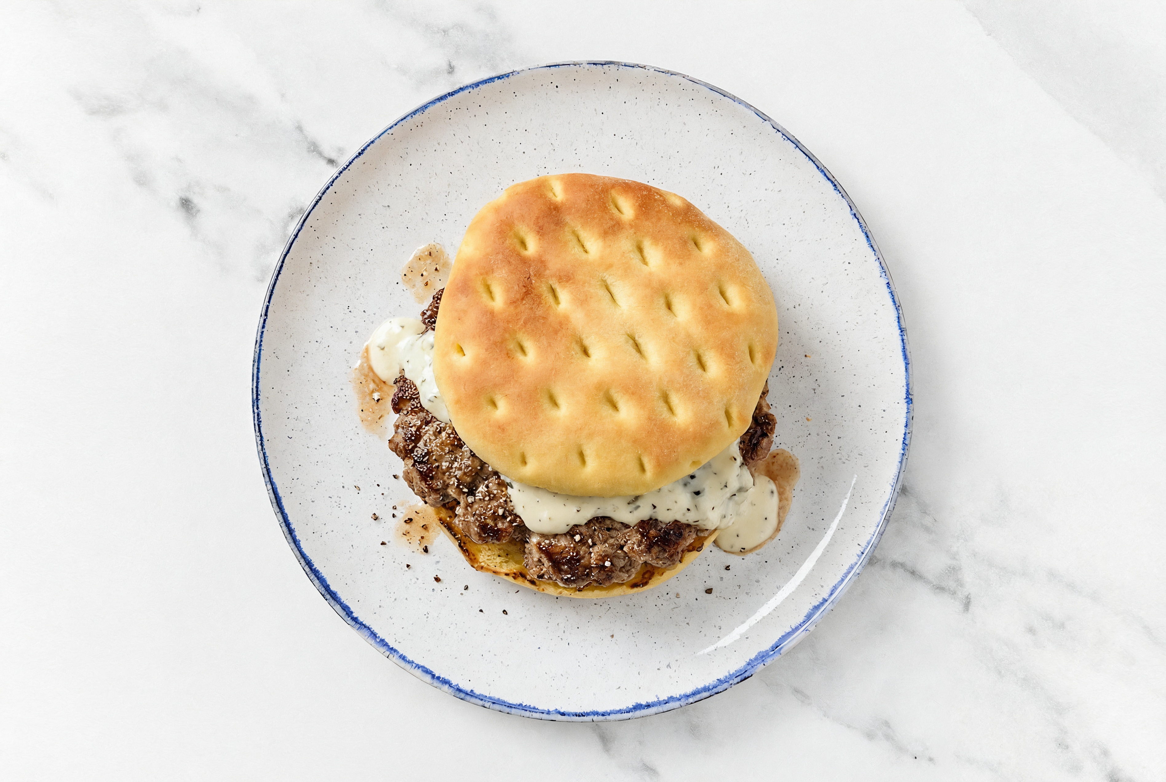 Herby Creamy Garlic Grass-Fed Hamburger with Ground Beef Patties