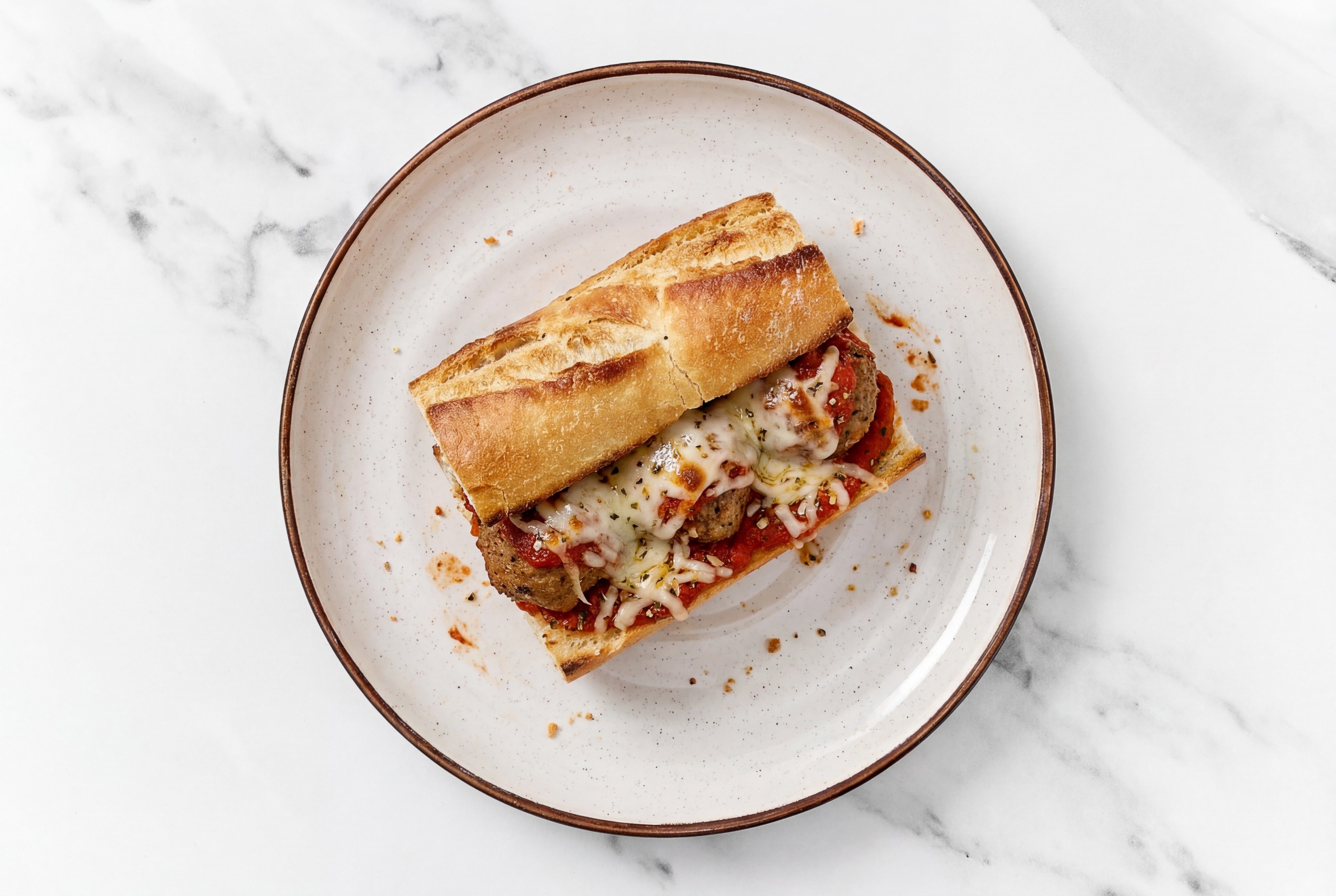 Cheesy Marinara Meatballs + Garlic Bread