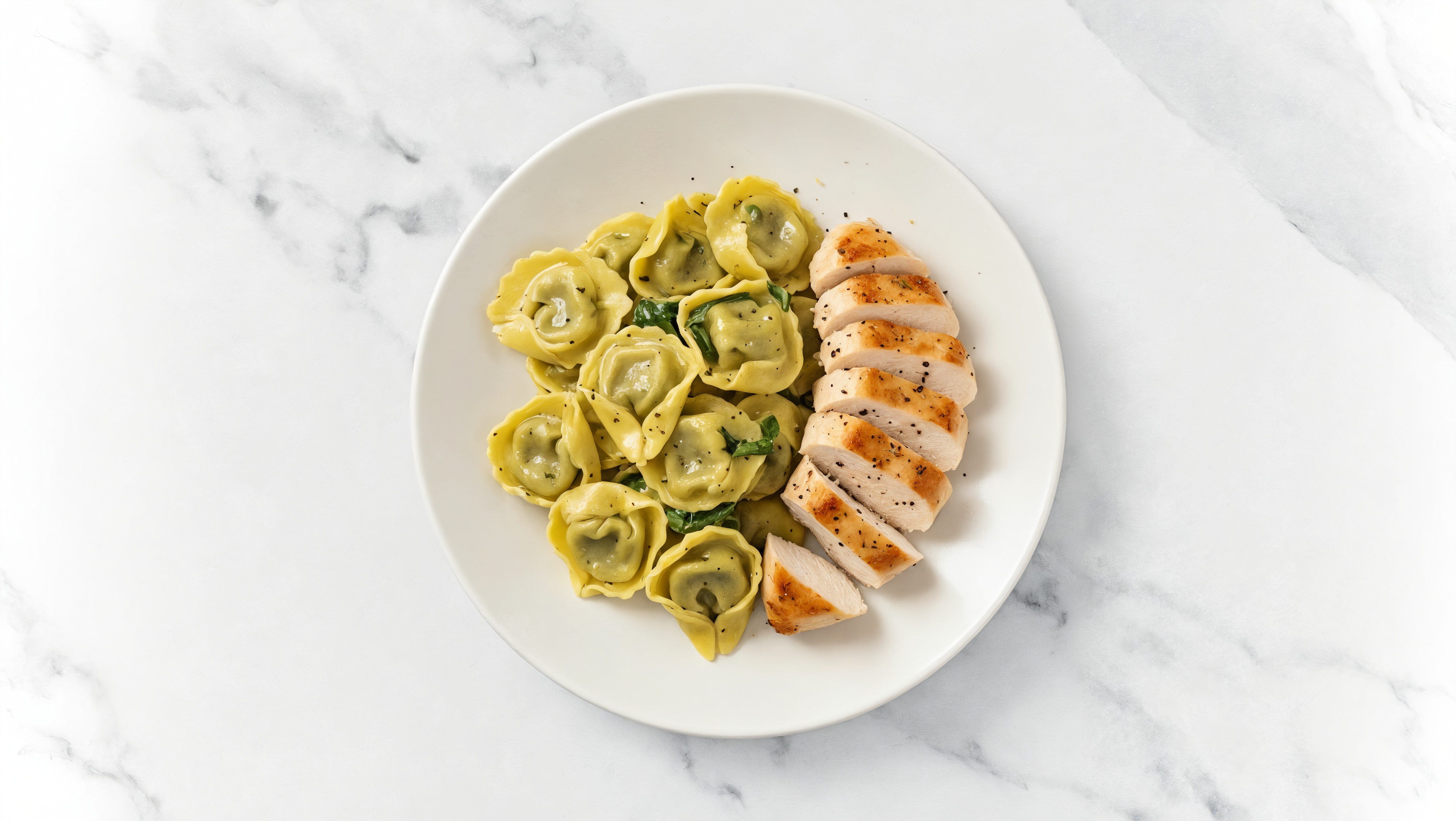 Herby Lemon Chicken Skillet Tortellini