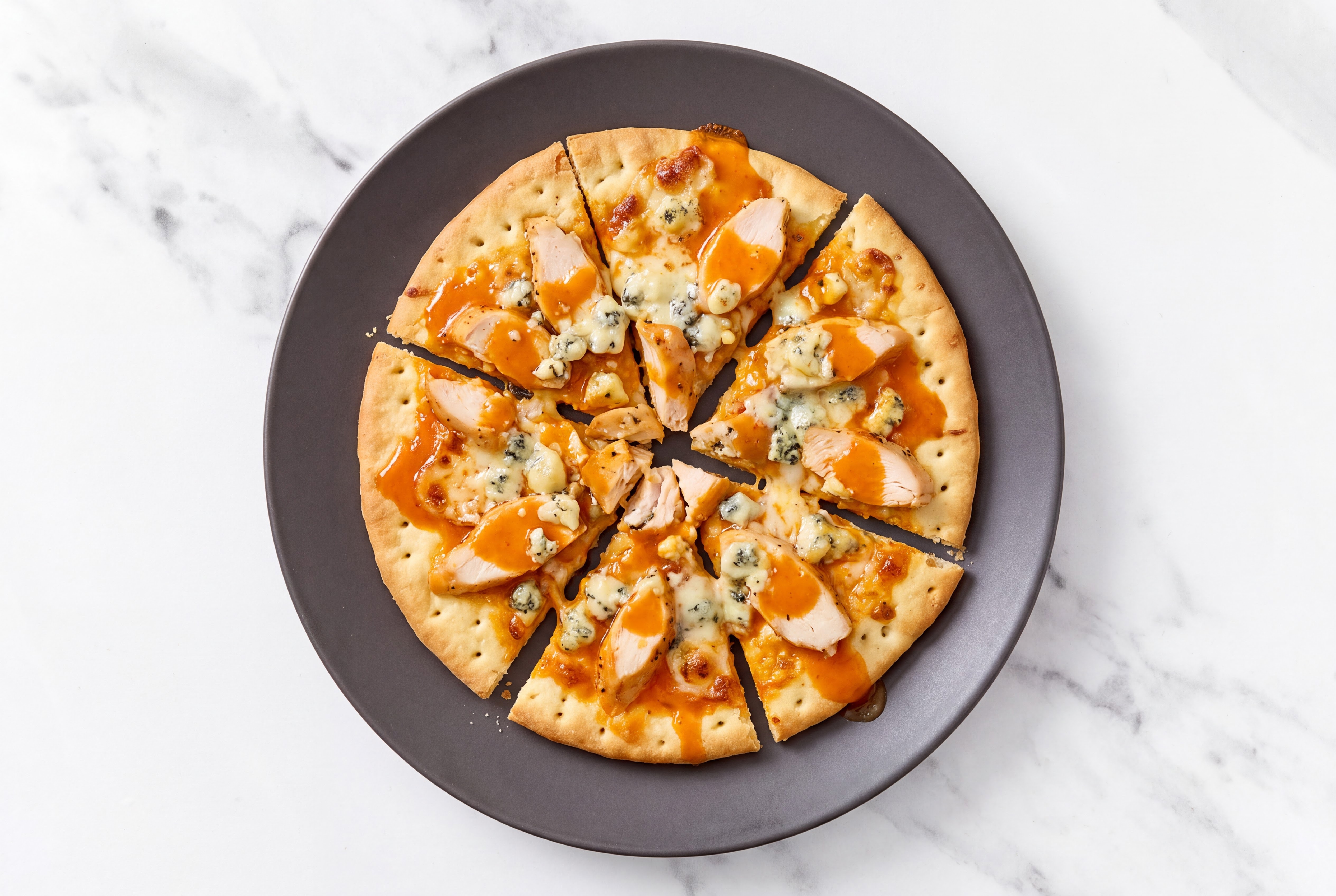 Dill Buffalo Roasted Chicken + Blue Cheese Flatbread