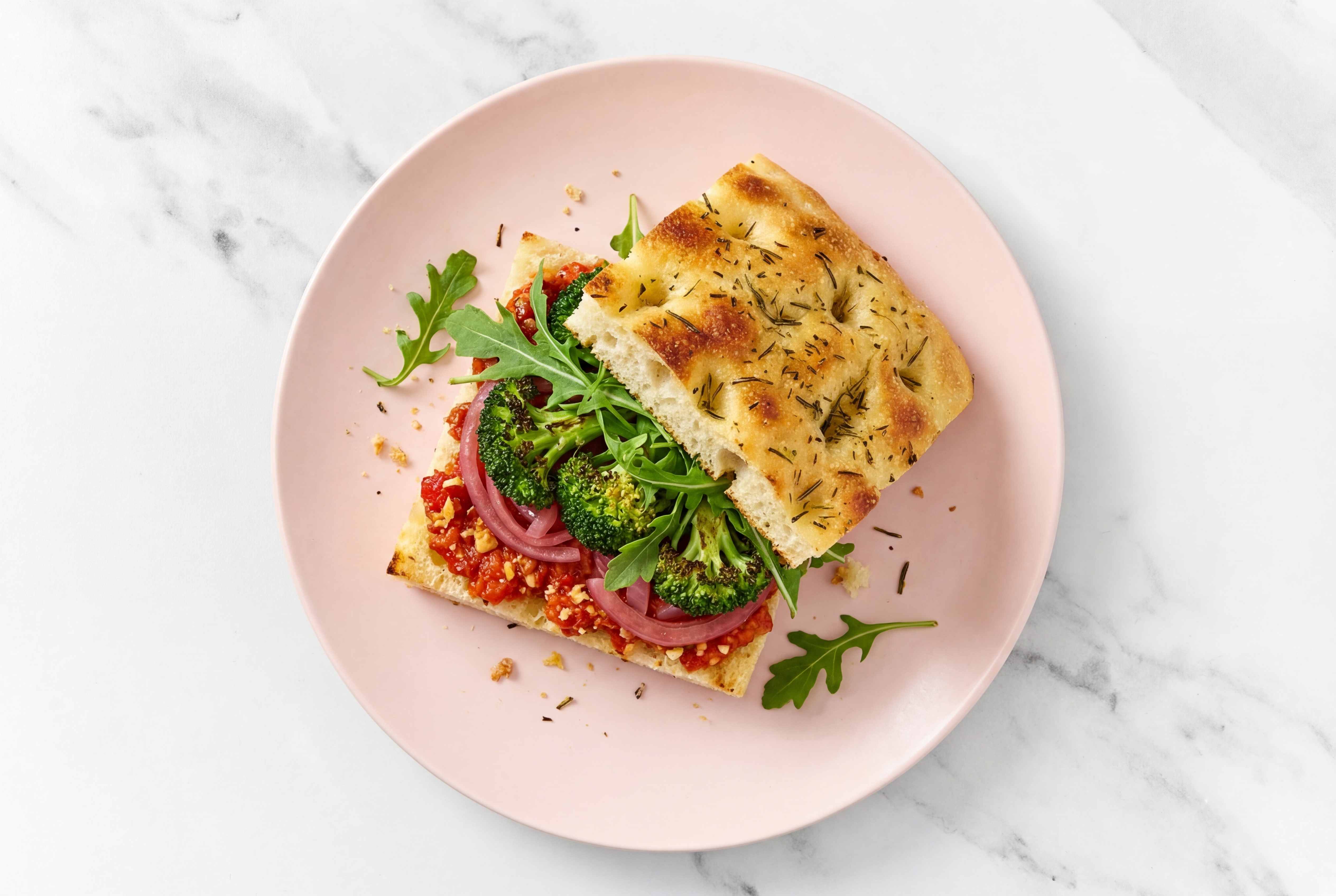 Air Fried Broccoli Focaccia