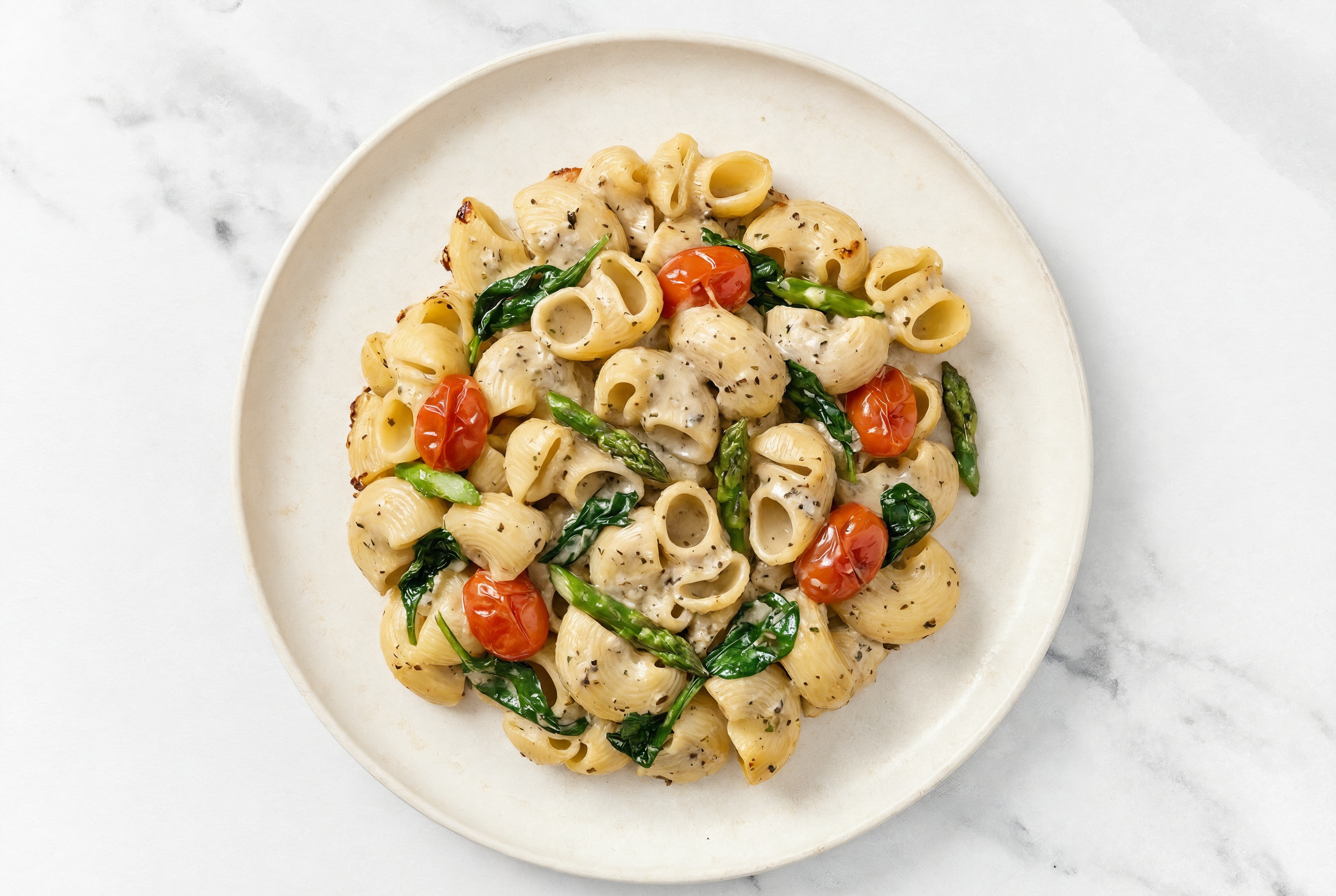 Creamy Rosemary Mushroom Truffle Sauce Primavera Chiocciole Pasta Bake