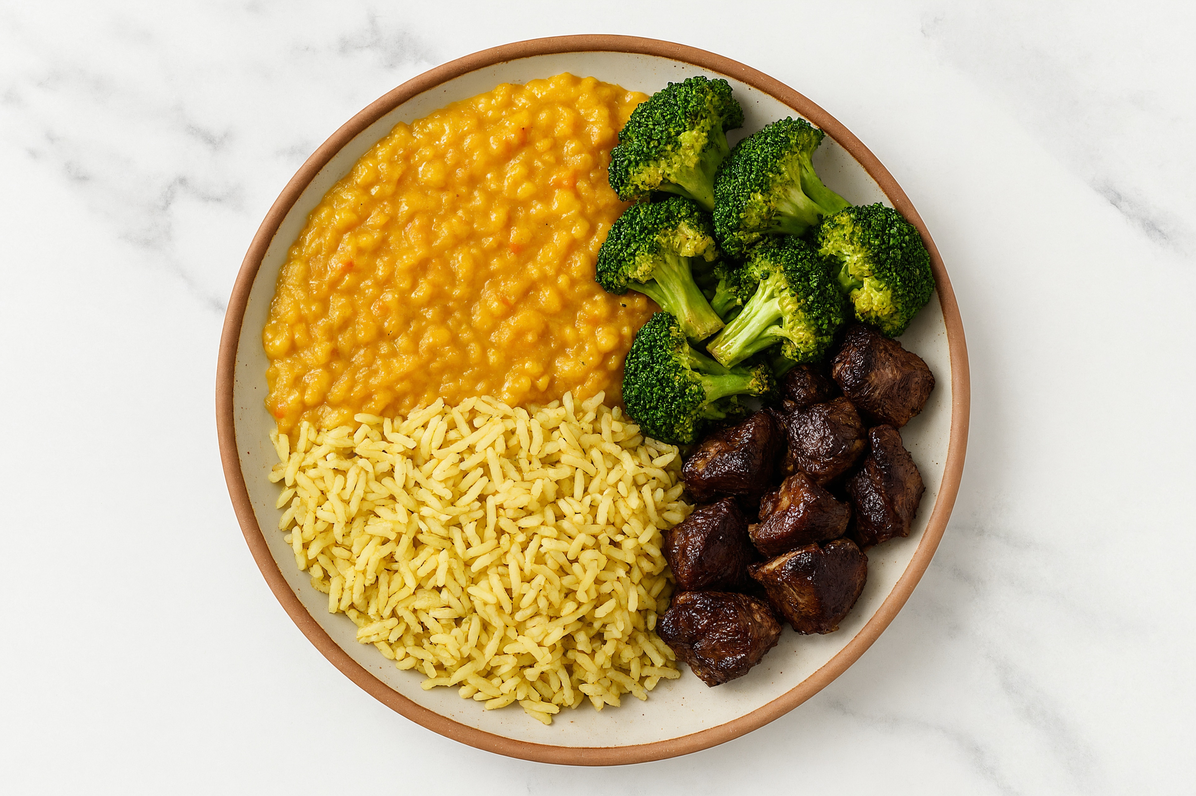 Beef Grain Bowl with Red Lentils