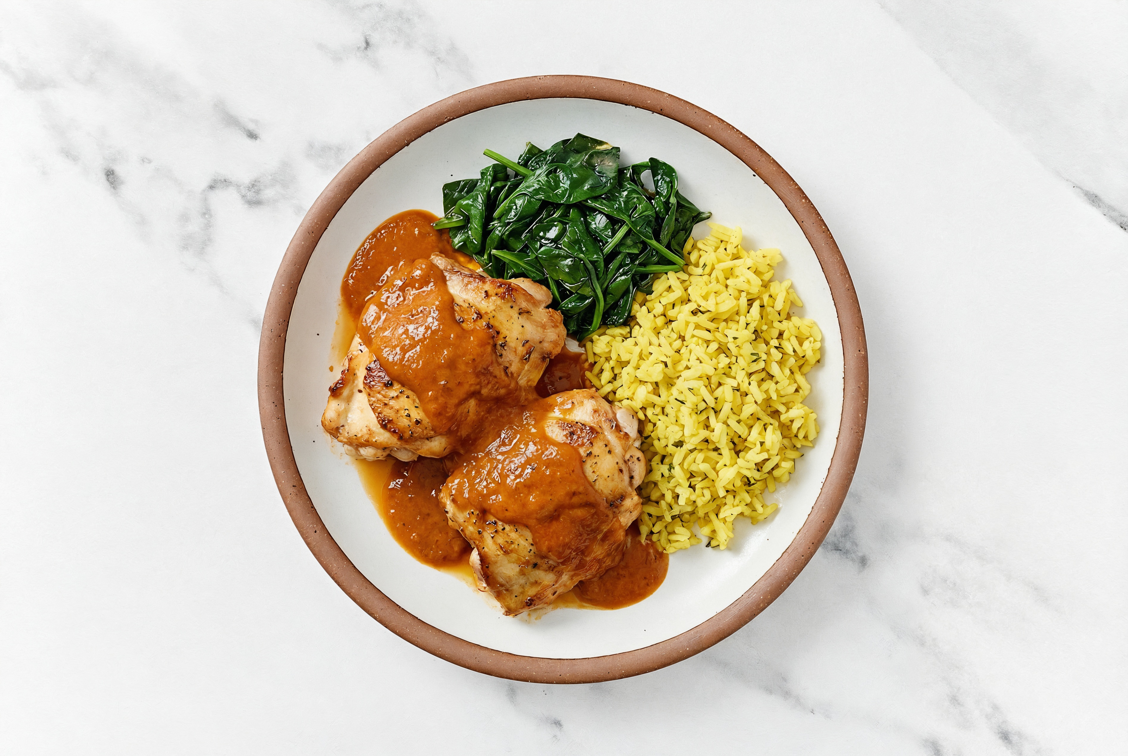 Creamy Chicken Tikka Masala with Herb Rice + Sautéed Baby Spinach