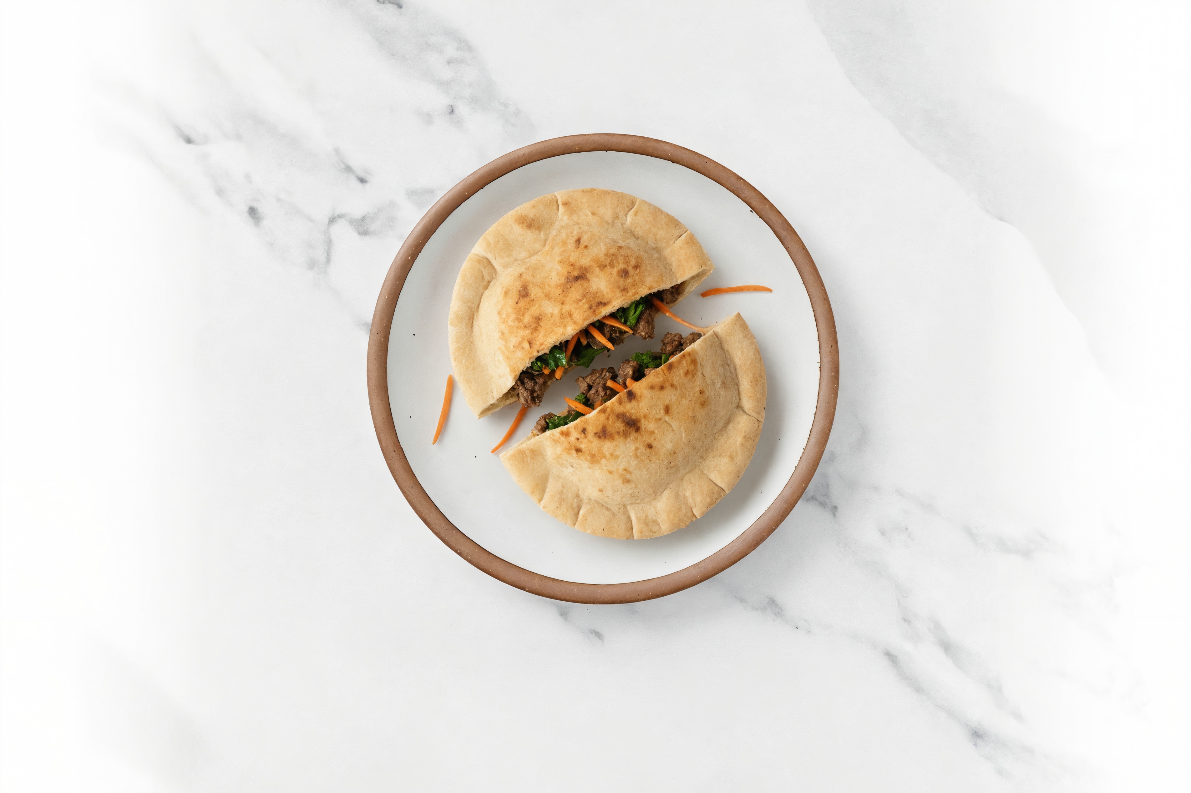 Garlicky Bison Whole Grain Pita Pockets Pocket
