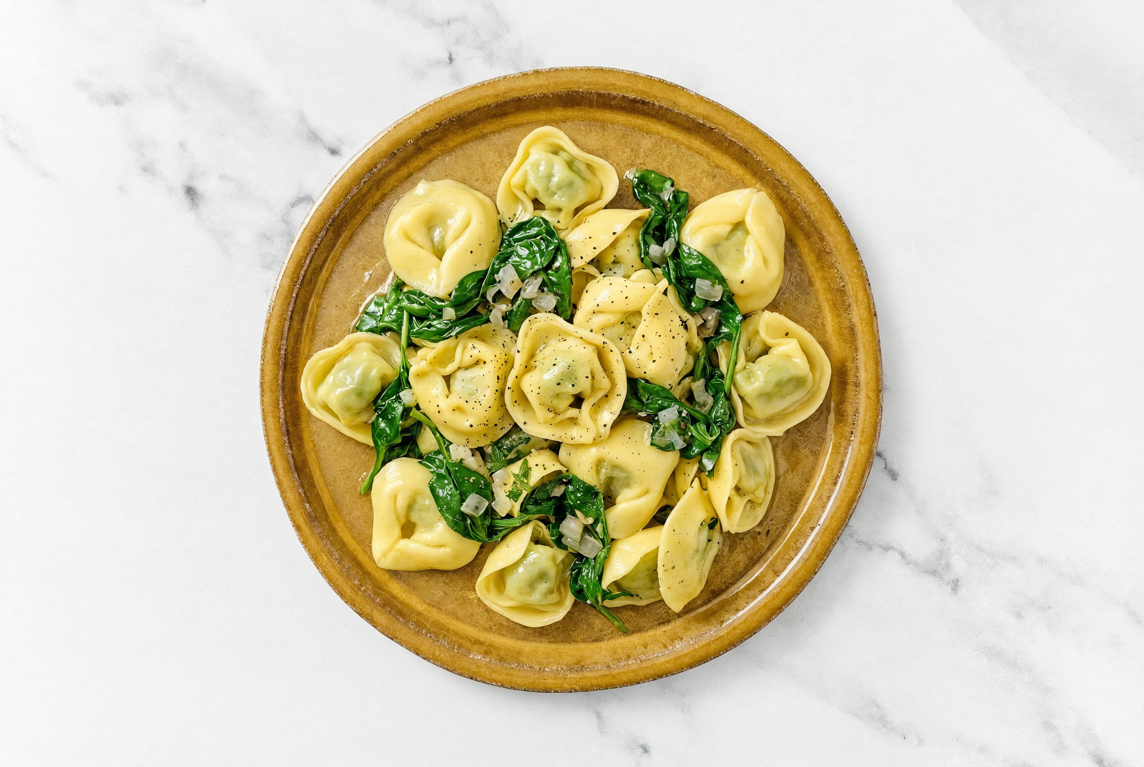 Organic Spinach Tortellini with Herb Butter