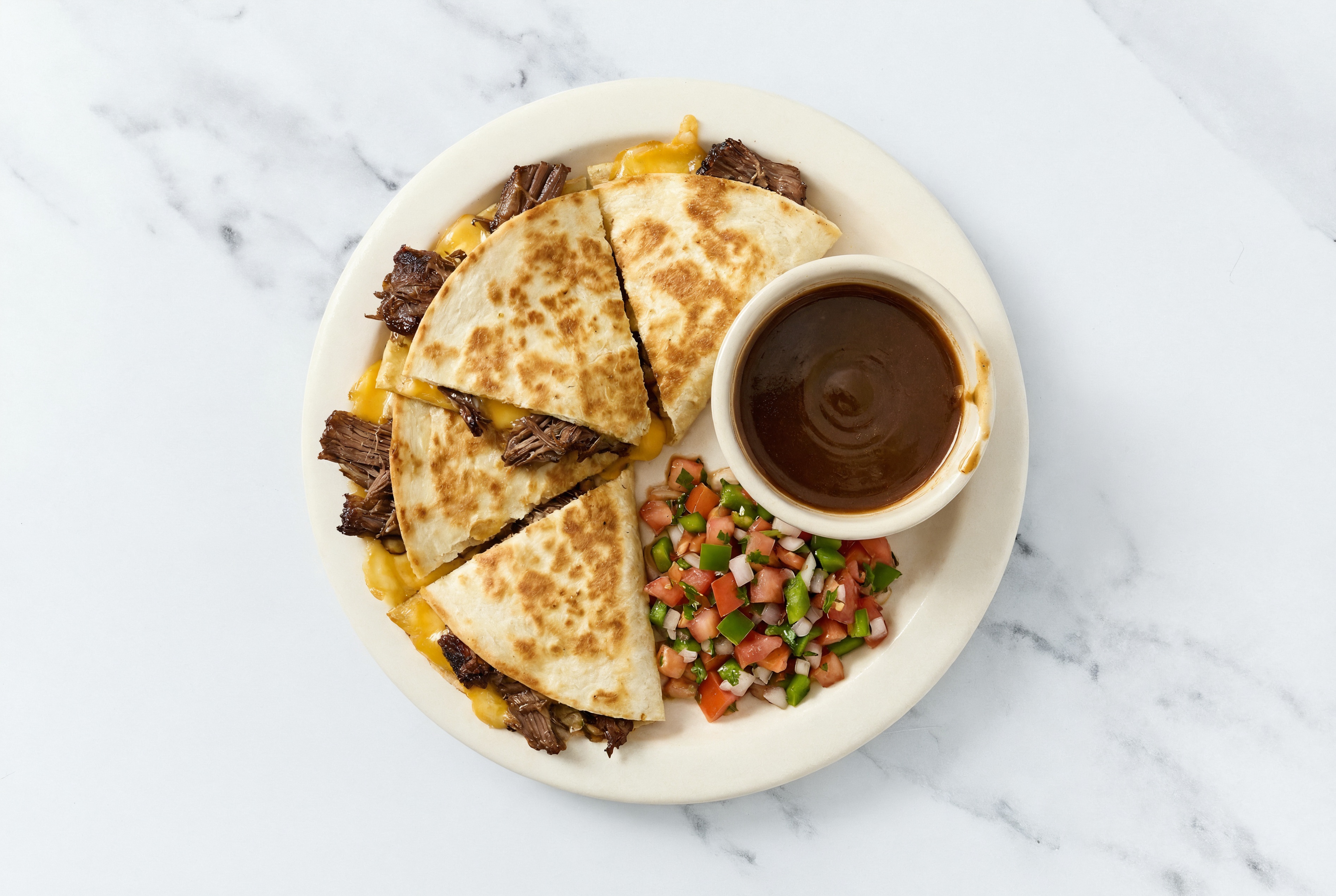 Birria Style Taco with Pico De Gallo with Sharp Cheddar Bar