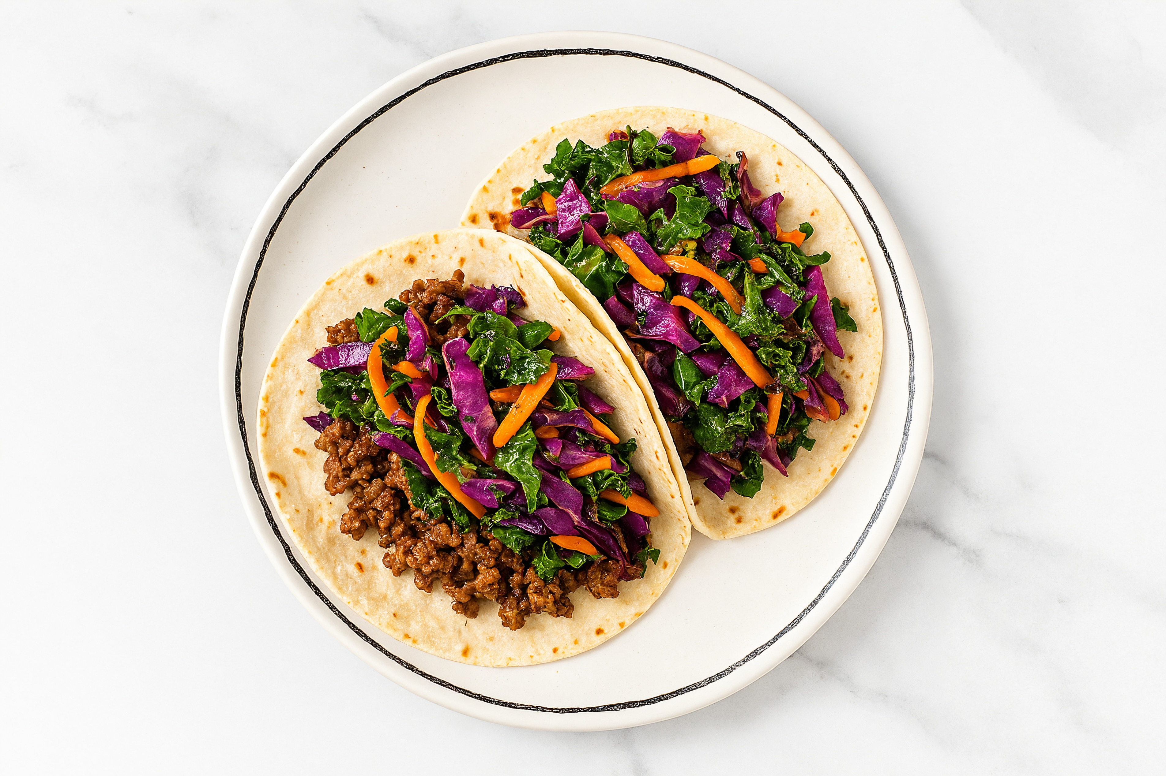 Classic Beef Tacos with Rainbow Slaw