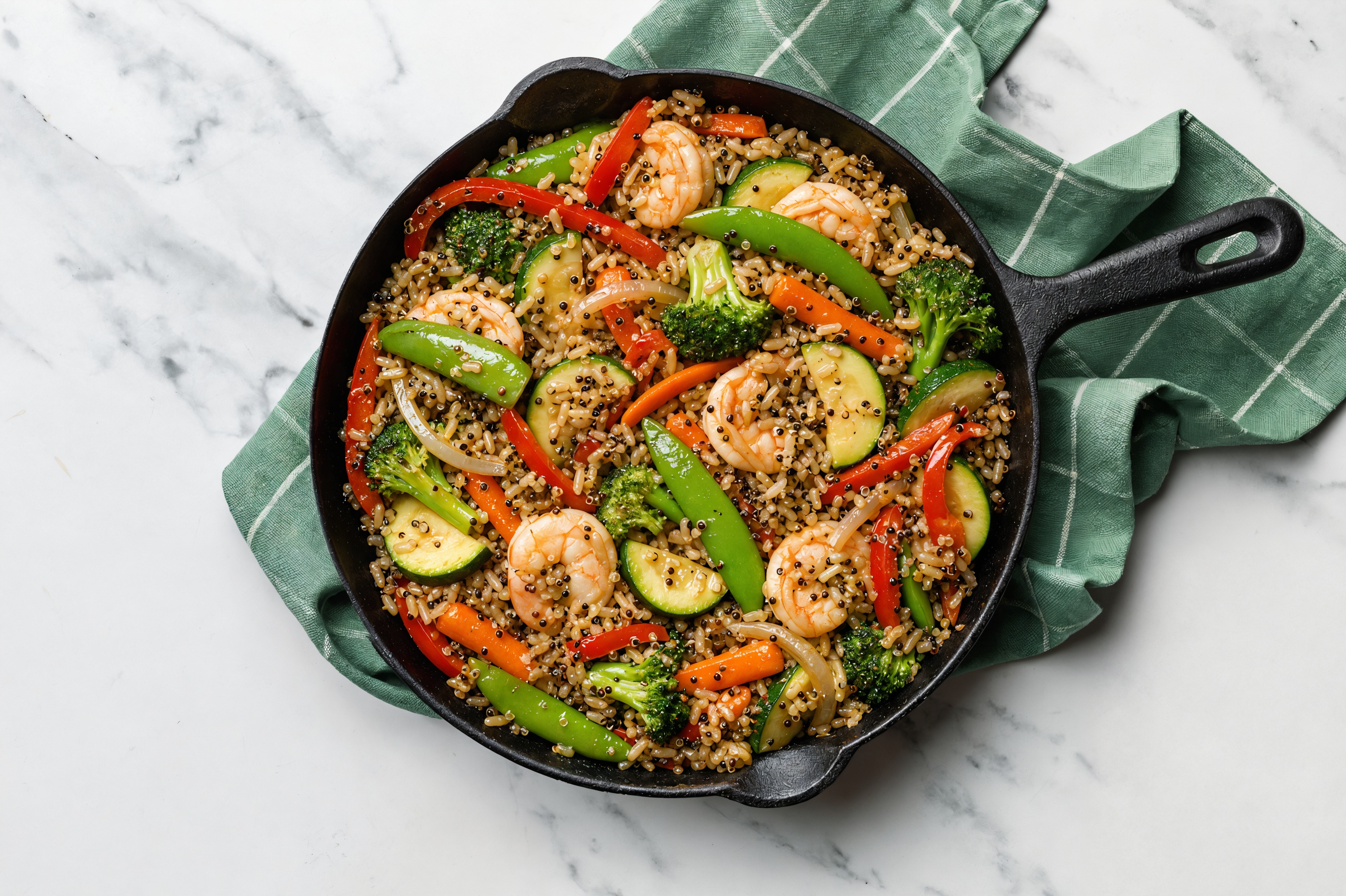 Herby Takeout-Style Medium Cooked Shrimp Fried Rice