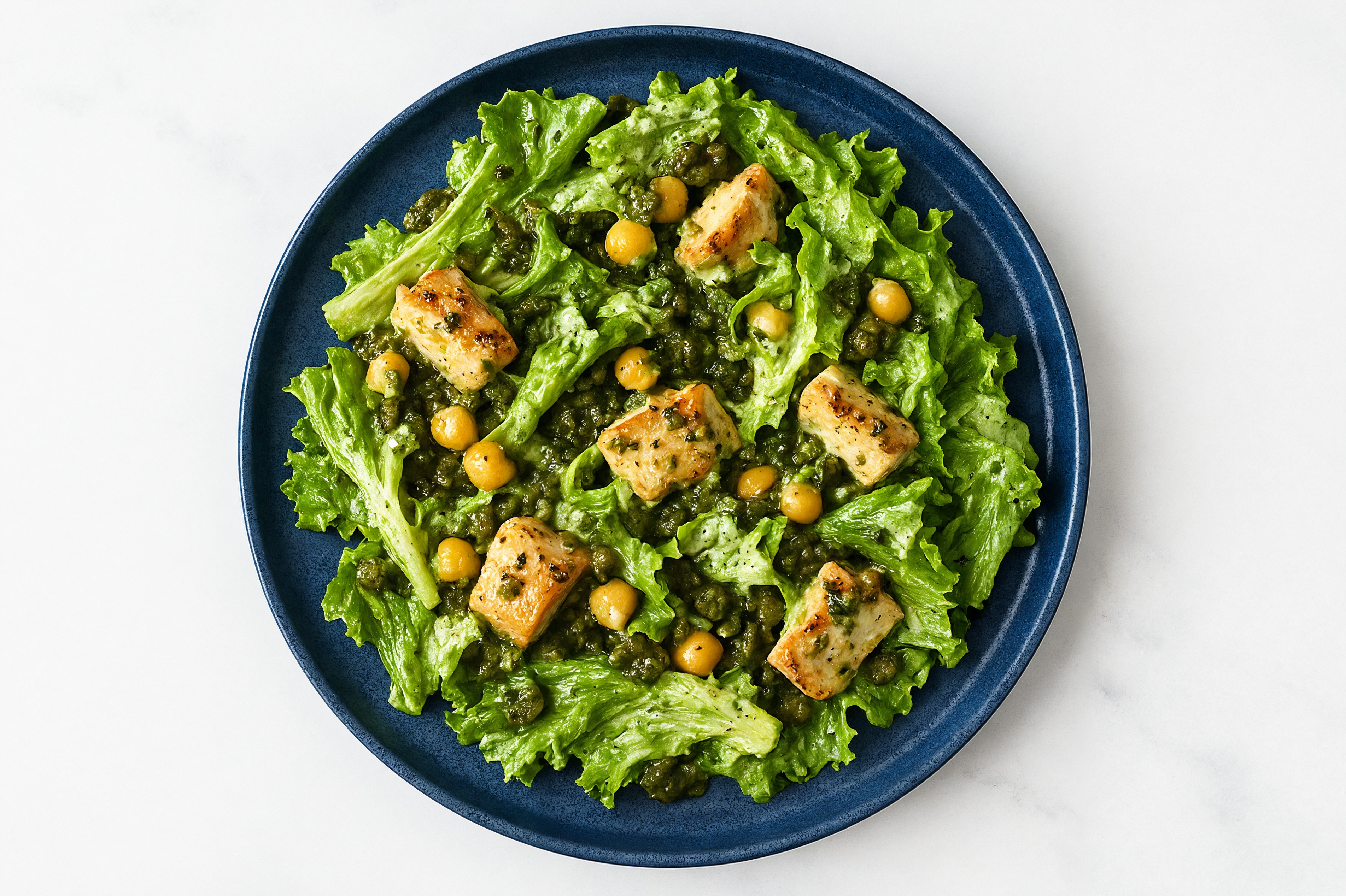 Dill Saag Chicken + Chickpea Salad