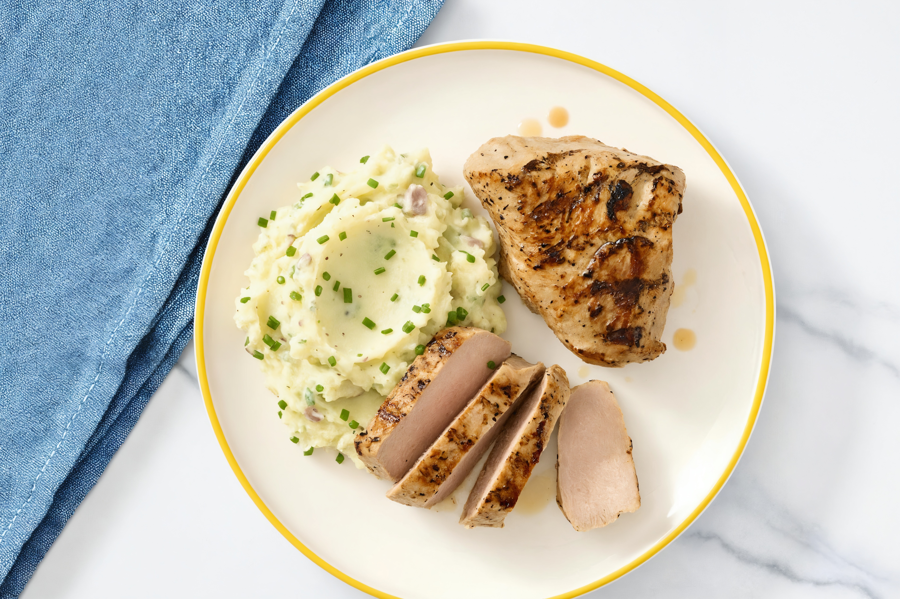 Pork Tenderloin + Creamy Herb Mashed Potatoes