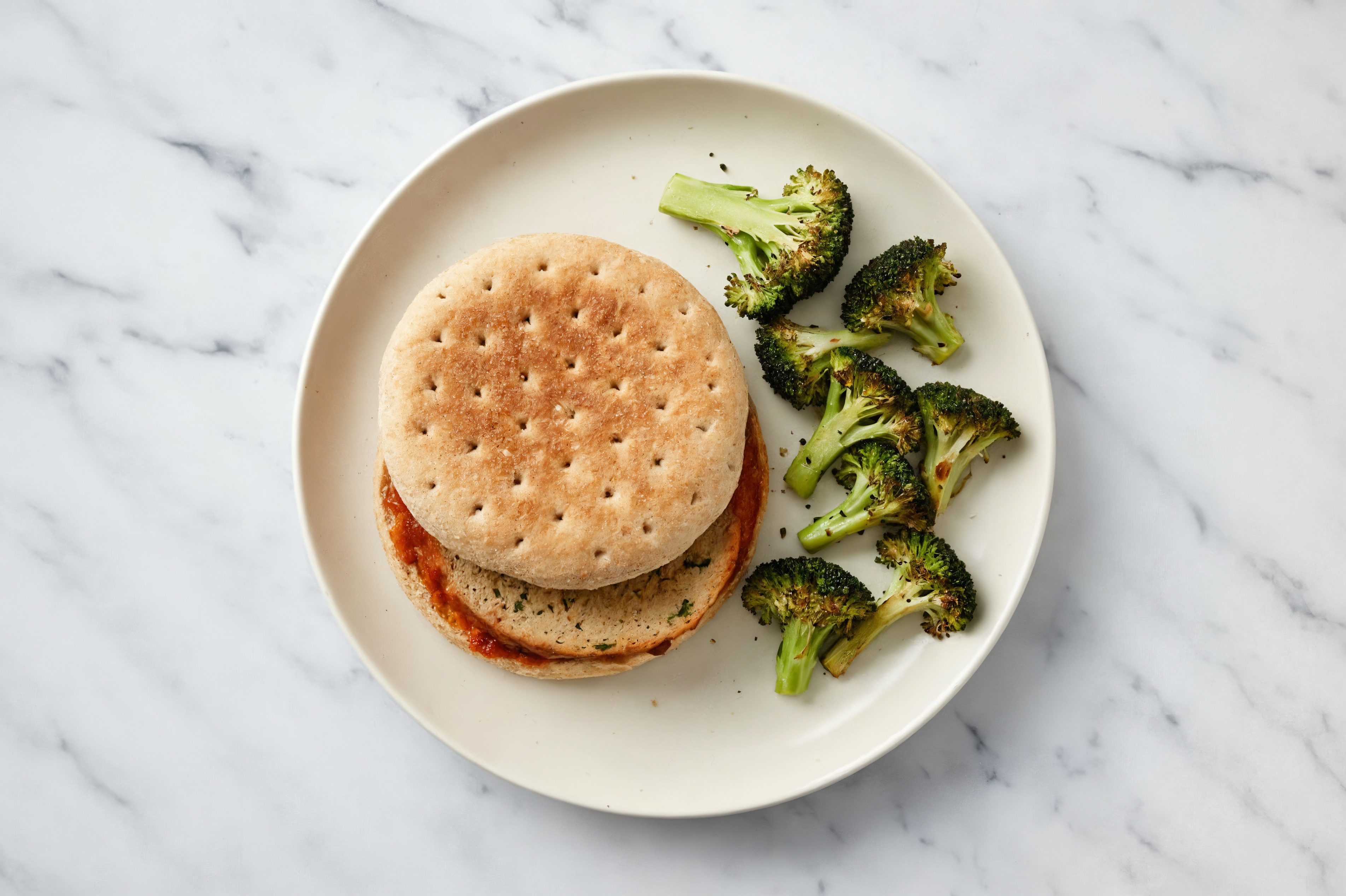 Turkey Meatloaf Sandwich + Broccoli
