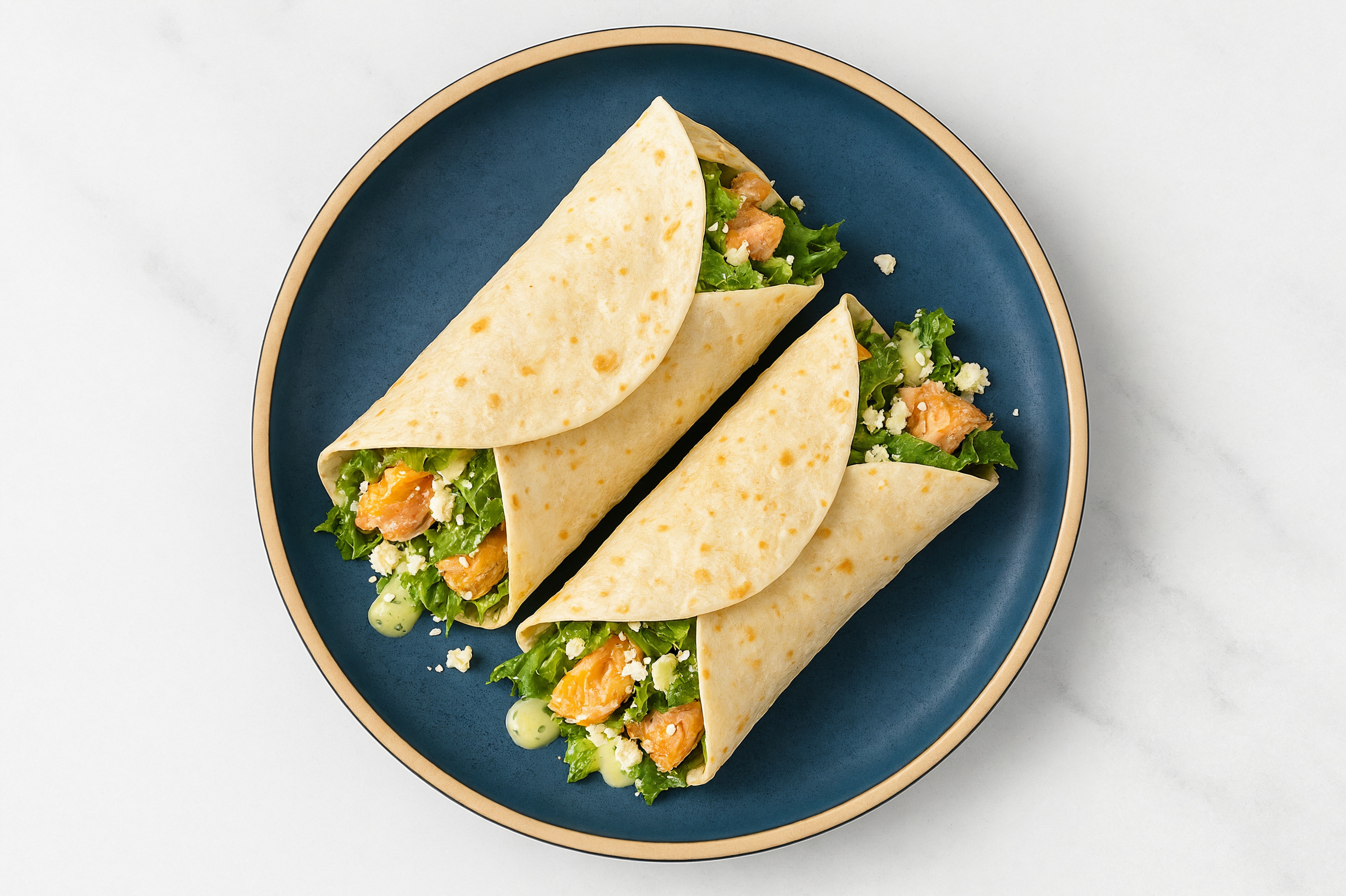 Feta Salmon Caesar Wrap