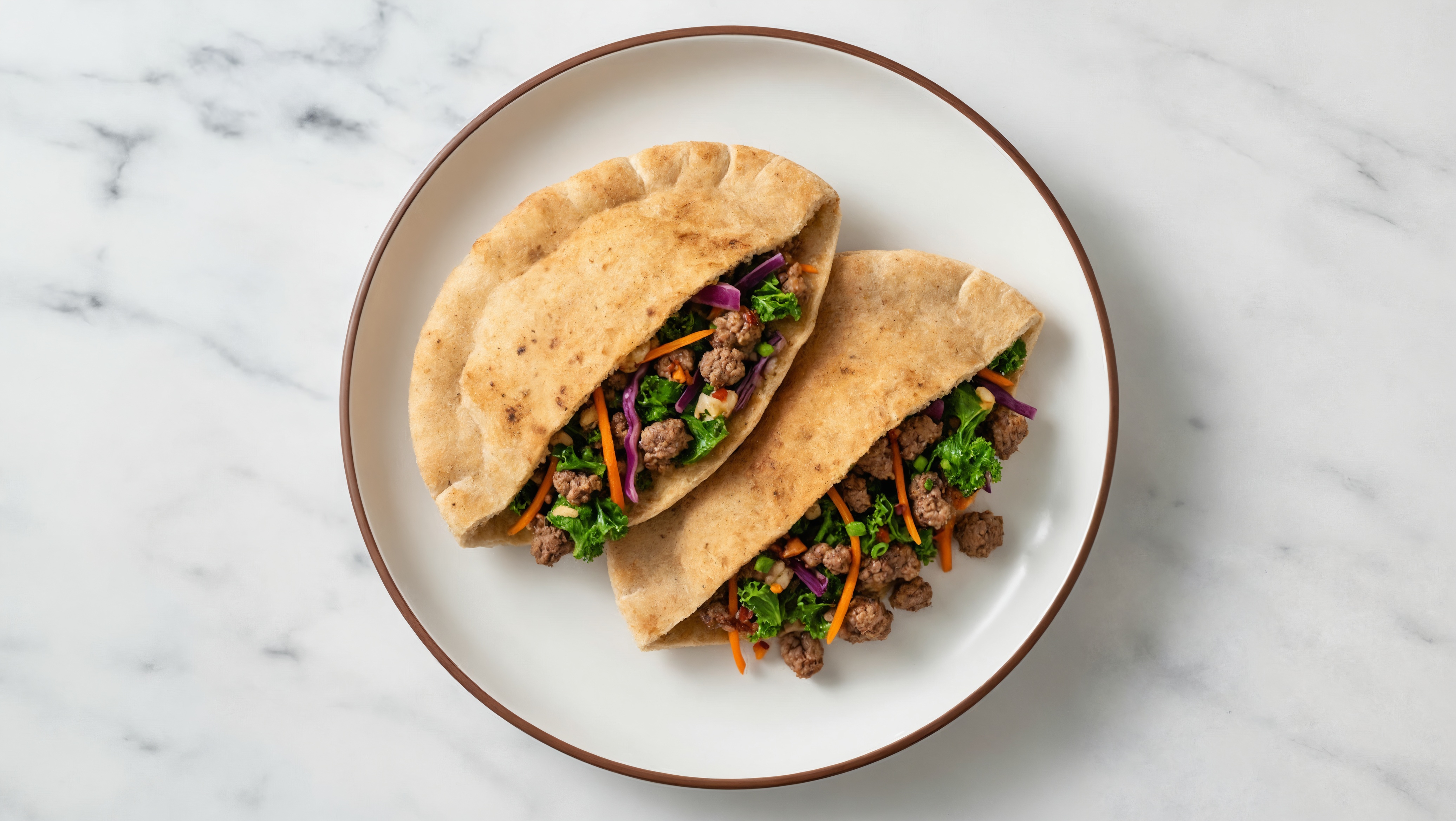 Rainbow Beef + Veggie Whole Grain Pita Pockets