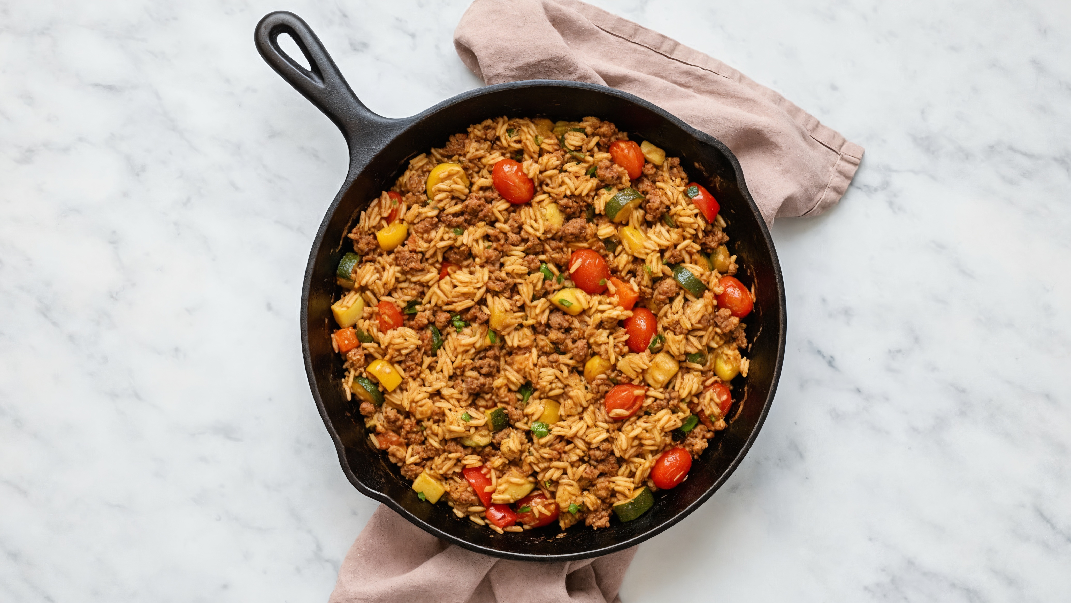 Thai Peanut Squash + Ground Bison Stir-Fry with Brown Rice