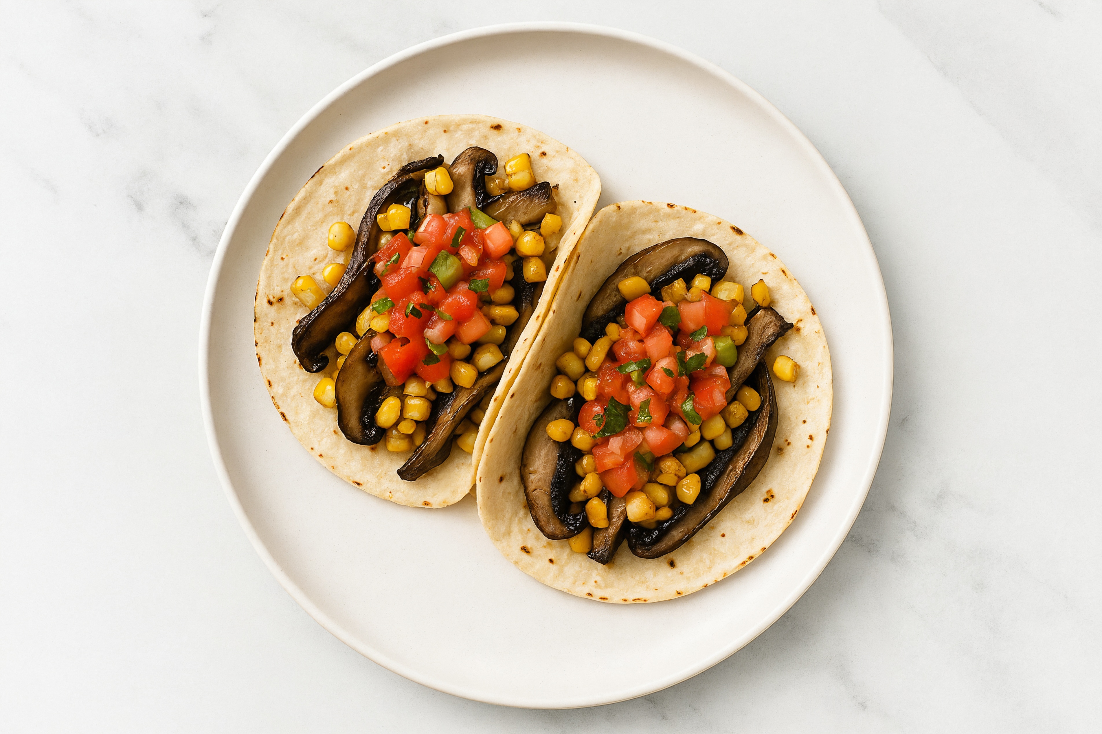 Mushroom + Sweet Corn Salsa Tacos