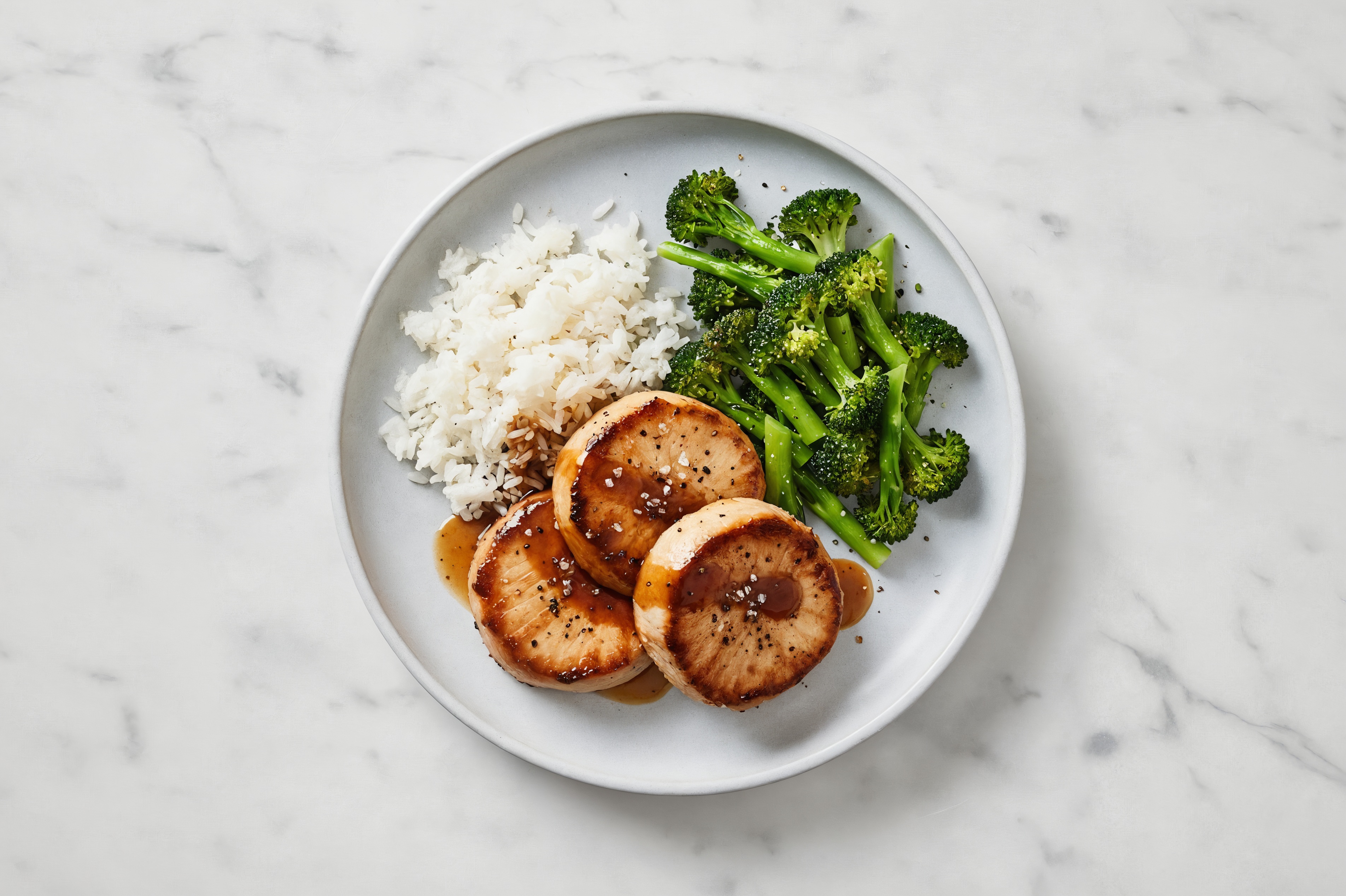 Teriyaki Pork Tenderloin + Broccoli with Long Grain White Rice
