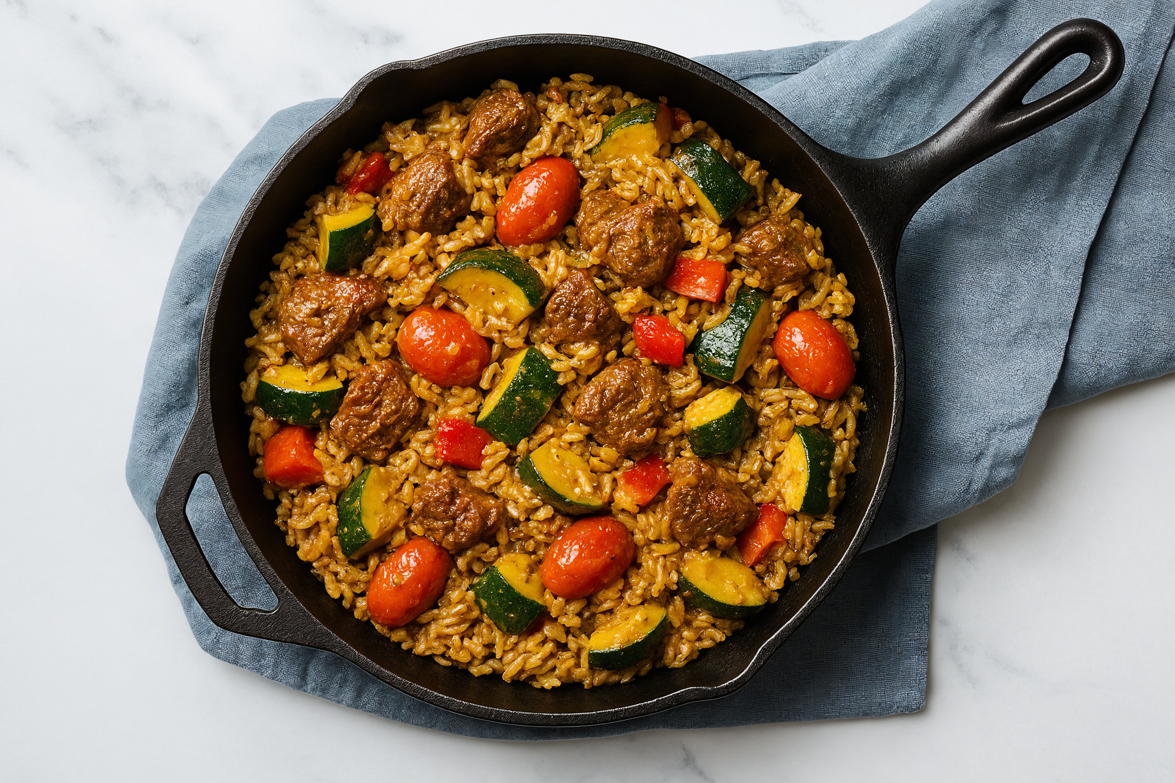 Thai Peanut Squash + Boneless Lamb Stew Meat Stir-Fry