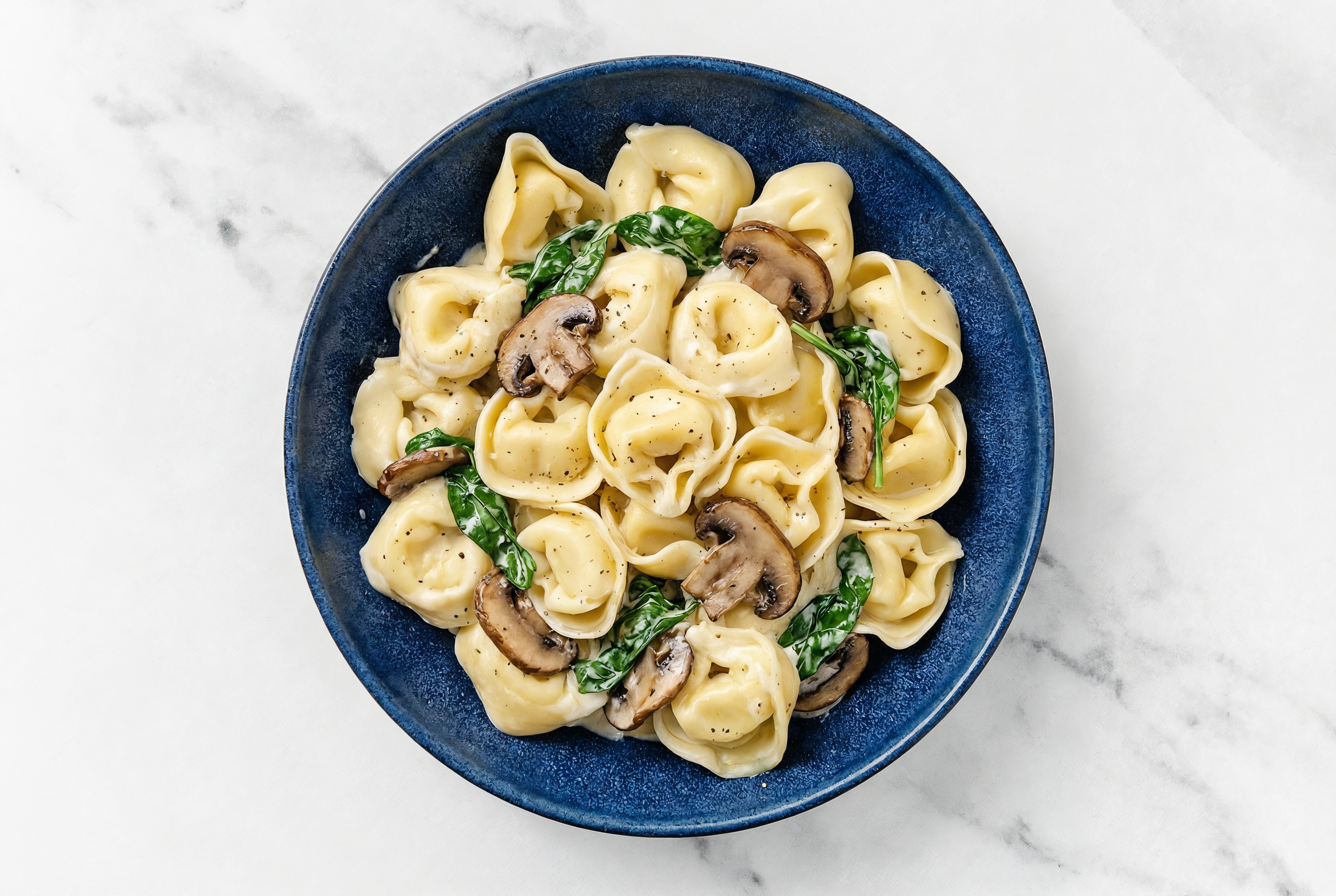 Creamy Spinach + Mushroom Tortelloni