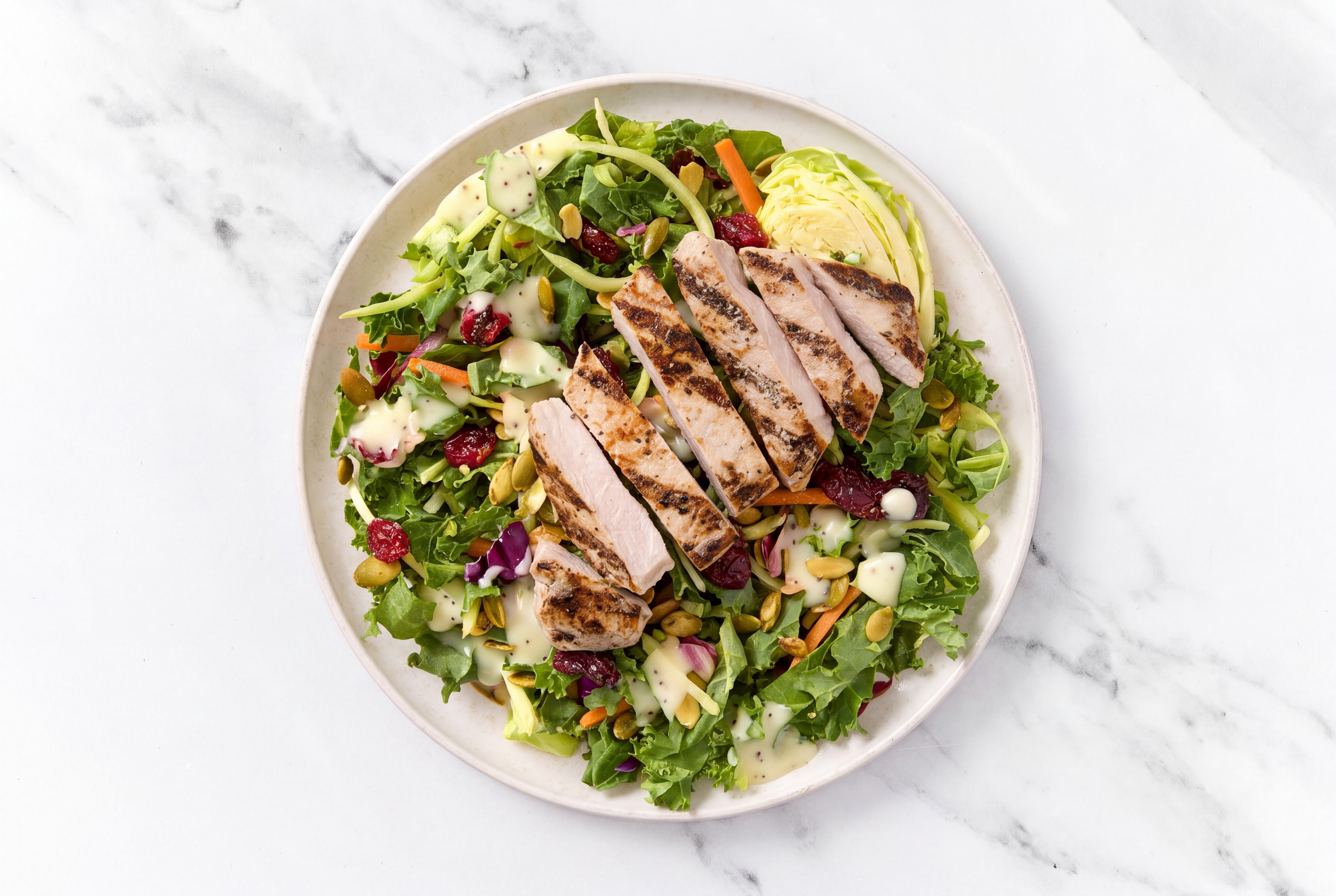Pork Chop Sweet Kale Salad