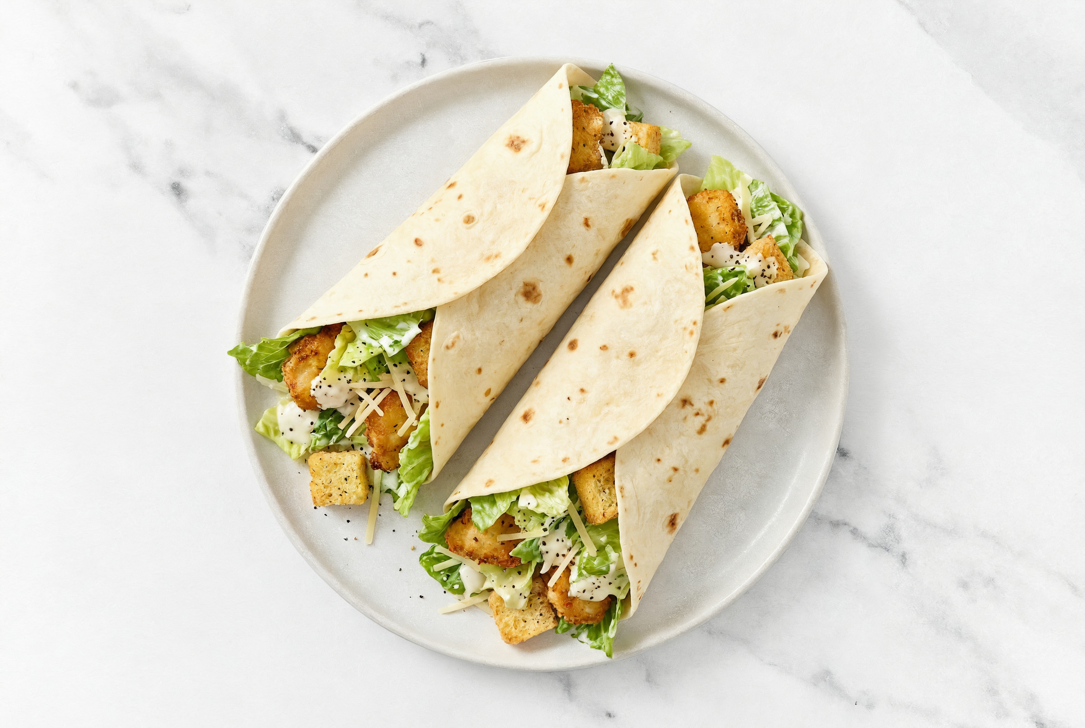 Low Net Carb Chicken Caesar Wrap
