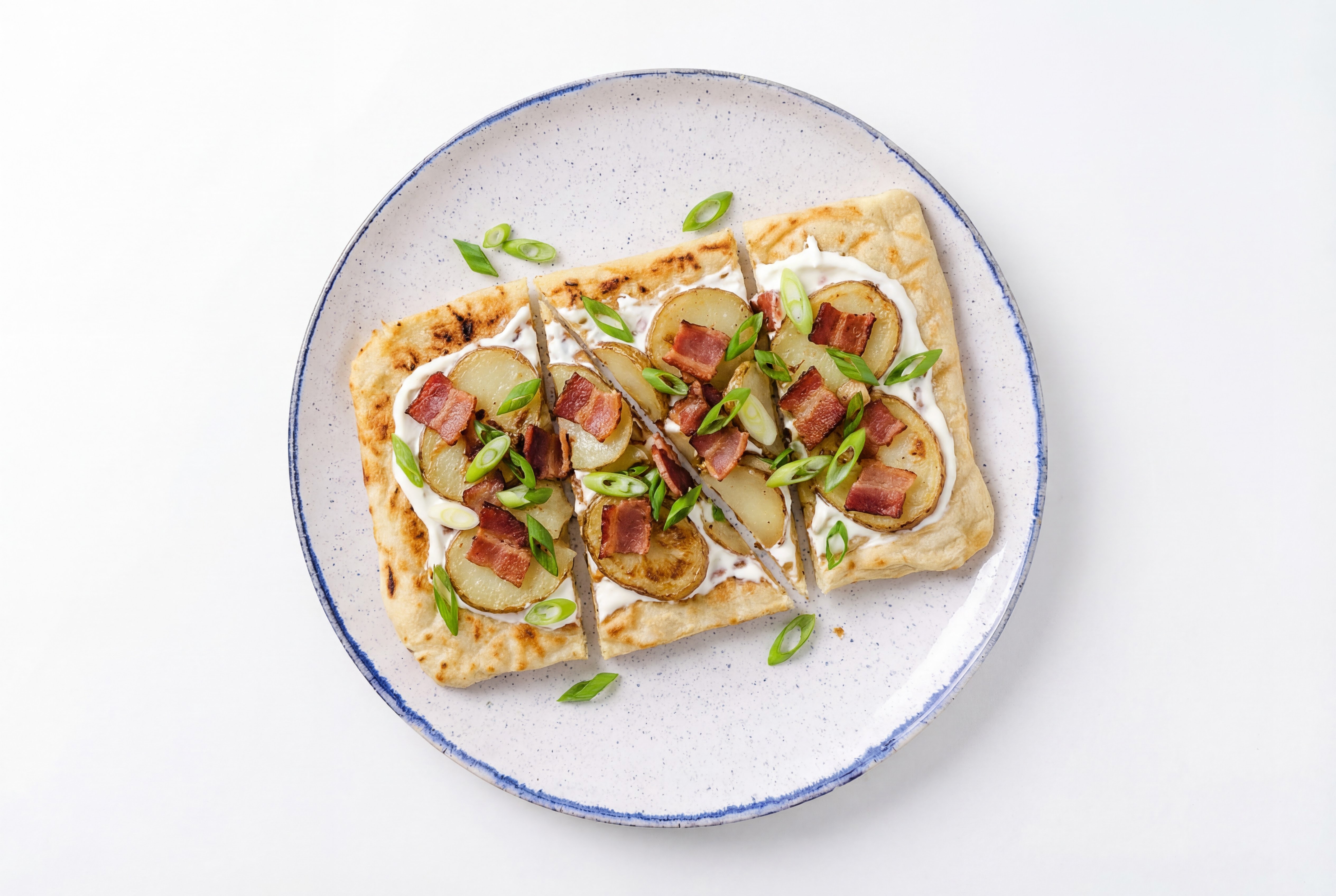 Herby Loaded Baked Potato Wood Grilled Pizza Crusts