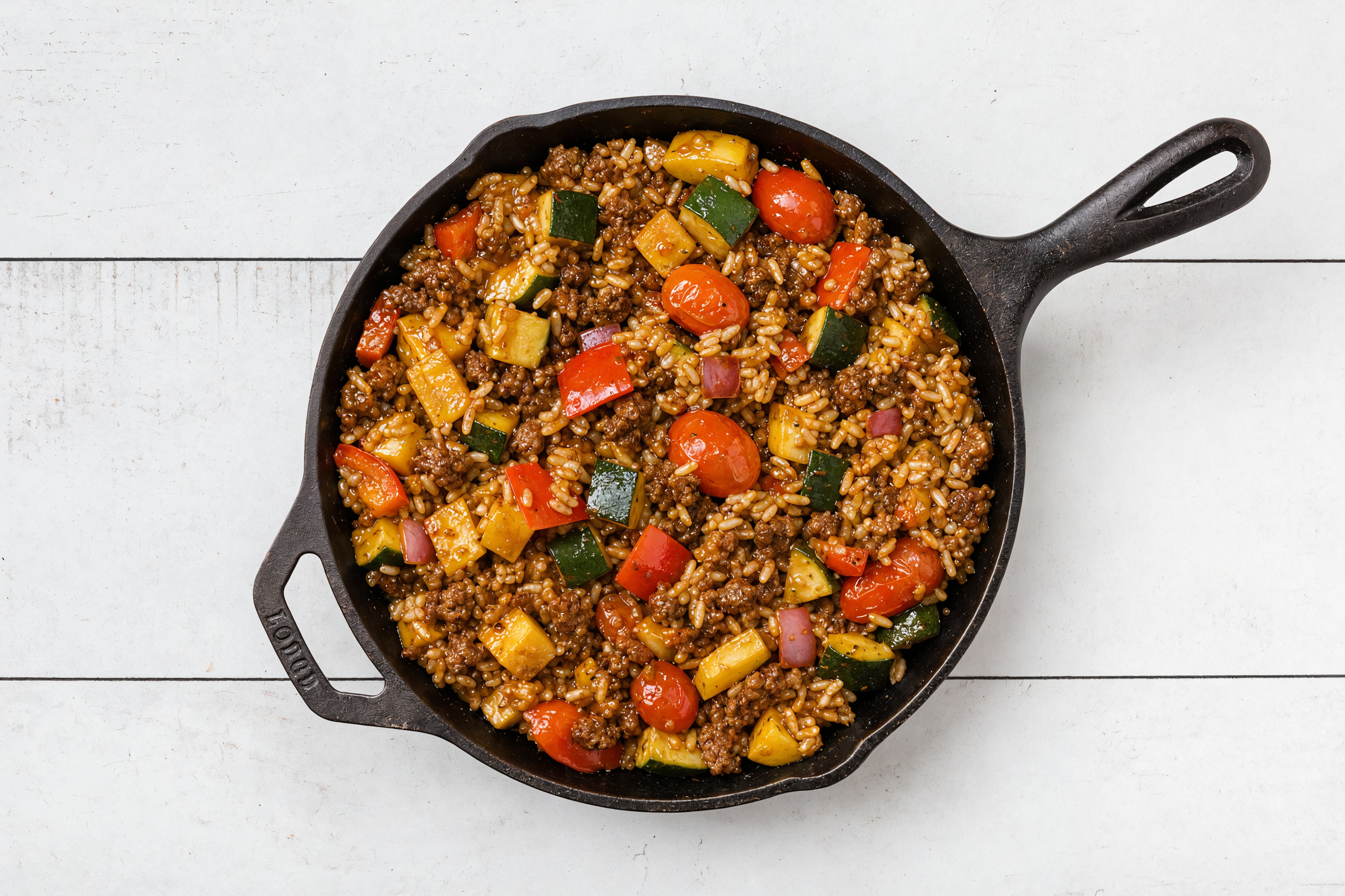  Sesame Ginger Squash + Ground 93/7 Lean Beef Stir-Fry