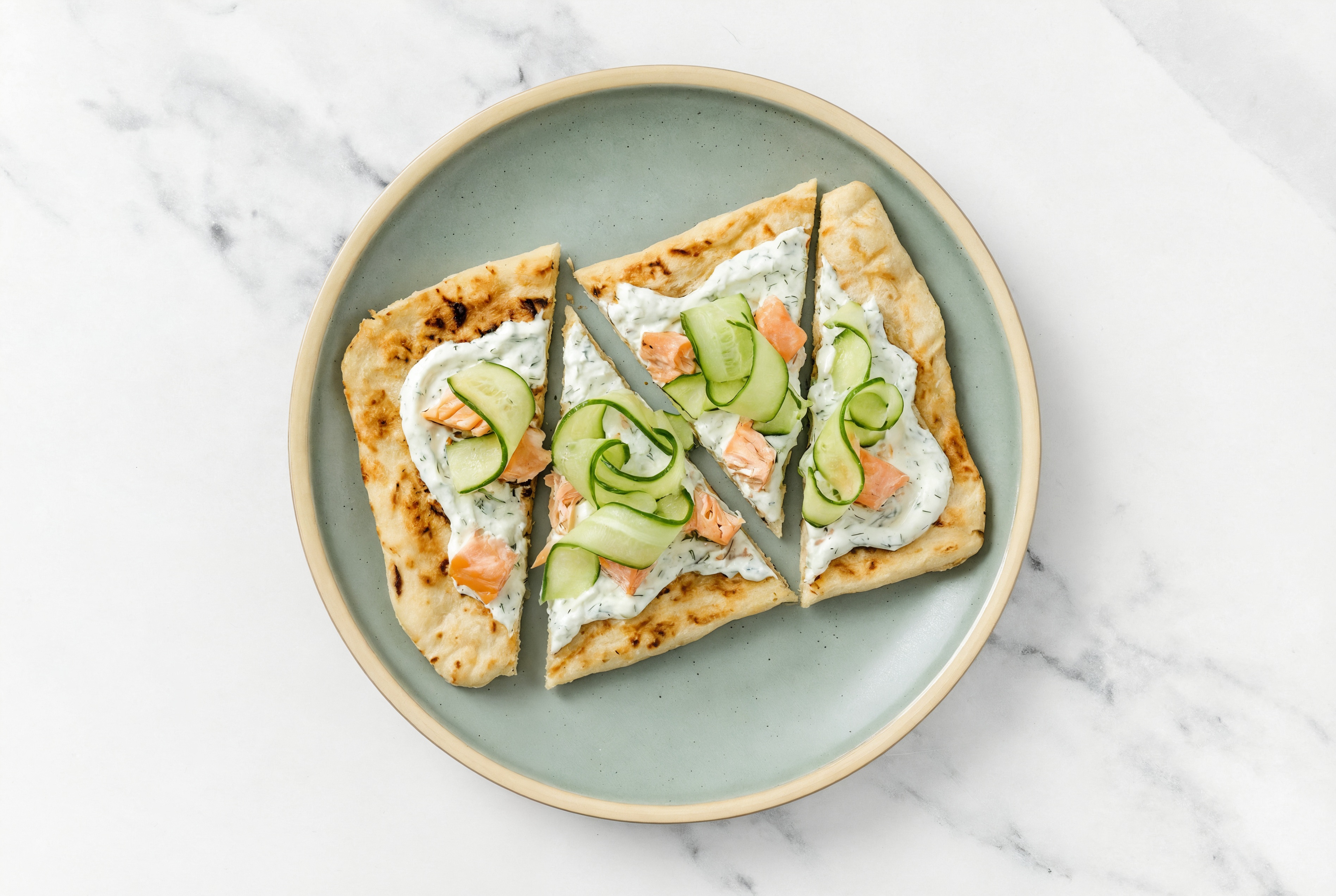 Tzatziki Salmon Flatbread