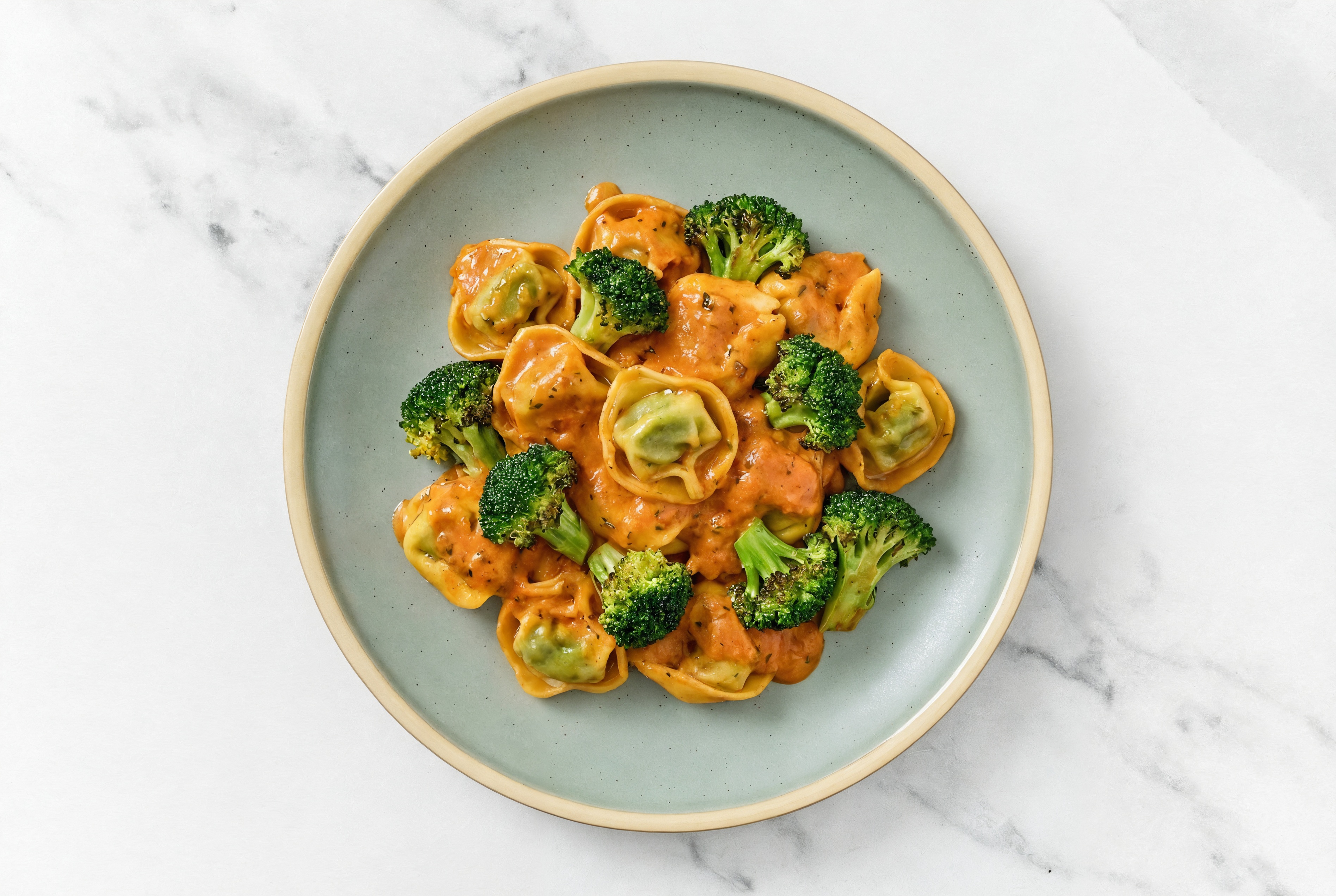 Vodka Sauce Tortellini with Organic Broccoli