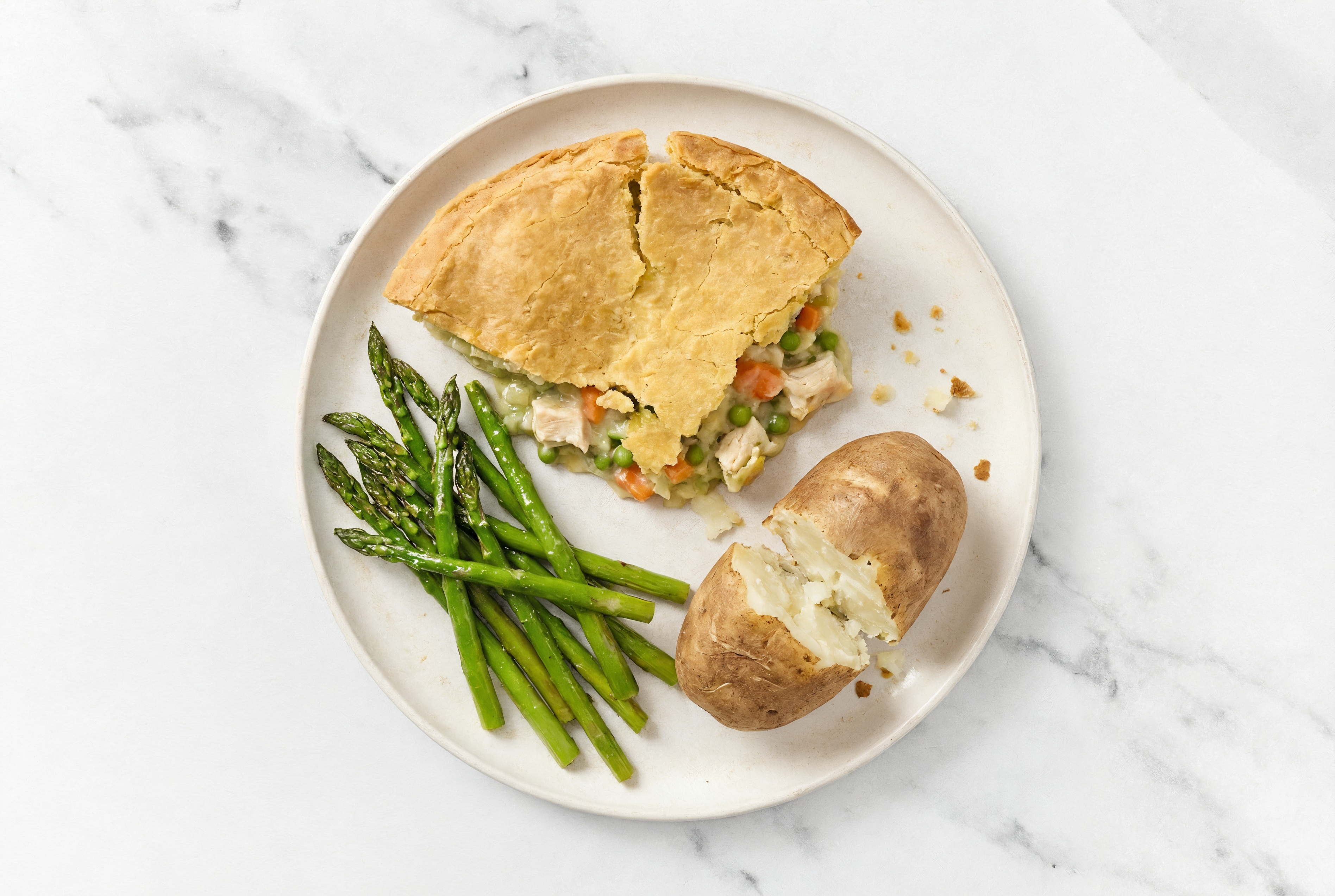 Chicken Pot Pie with Asparagus & Russet Potato