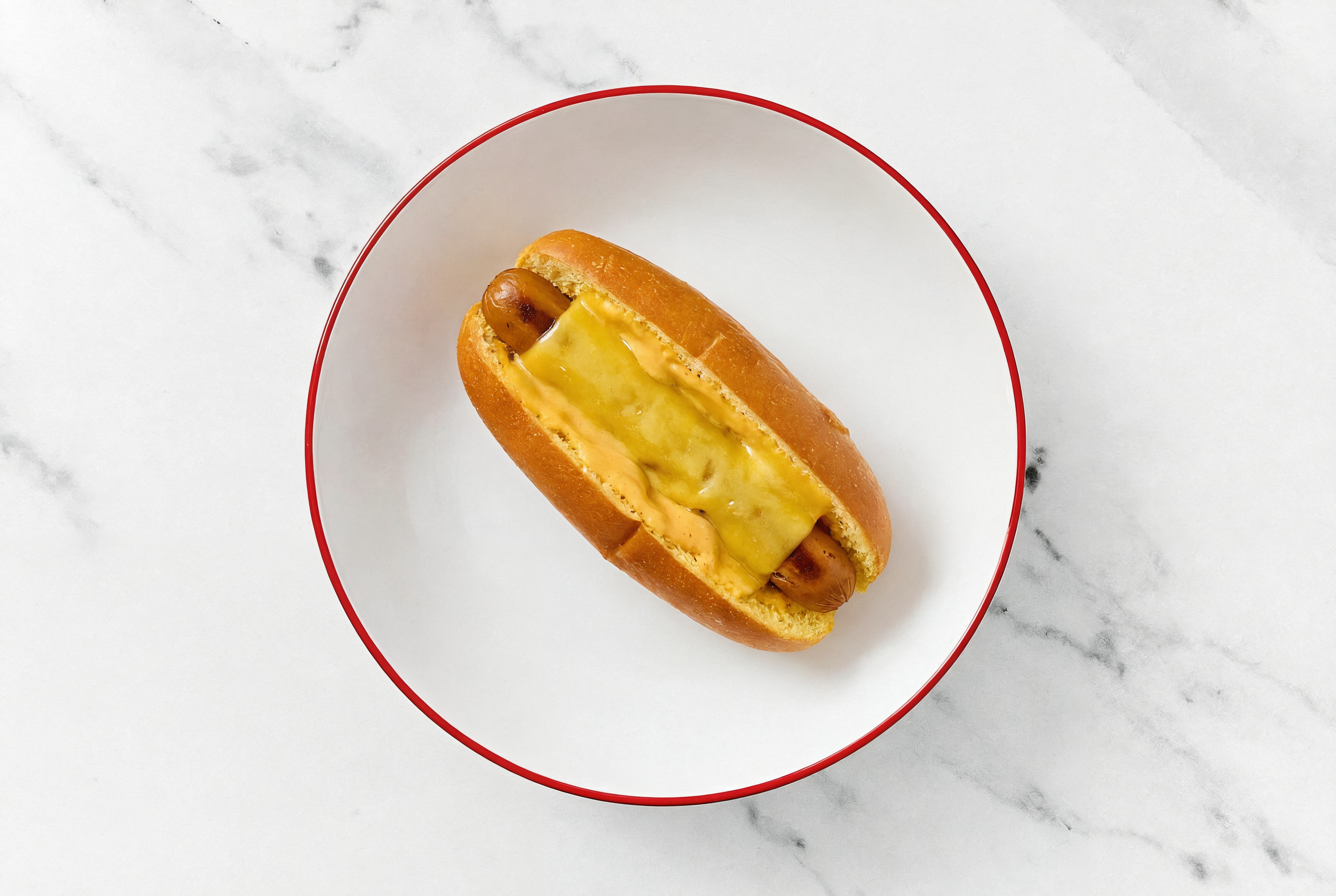 Vegan Cheddar Smart Dog with Super Special Sauce on Brioche