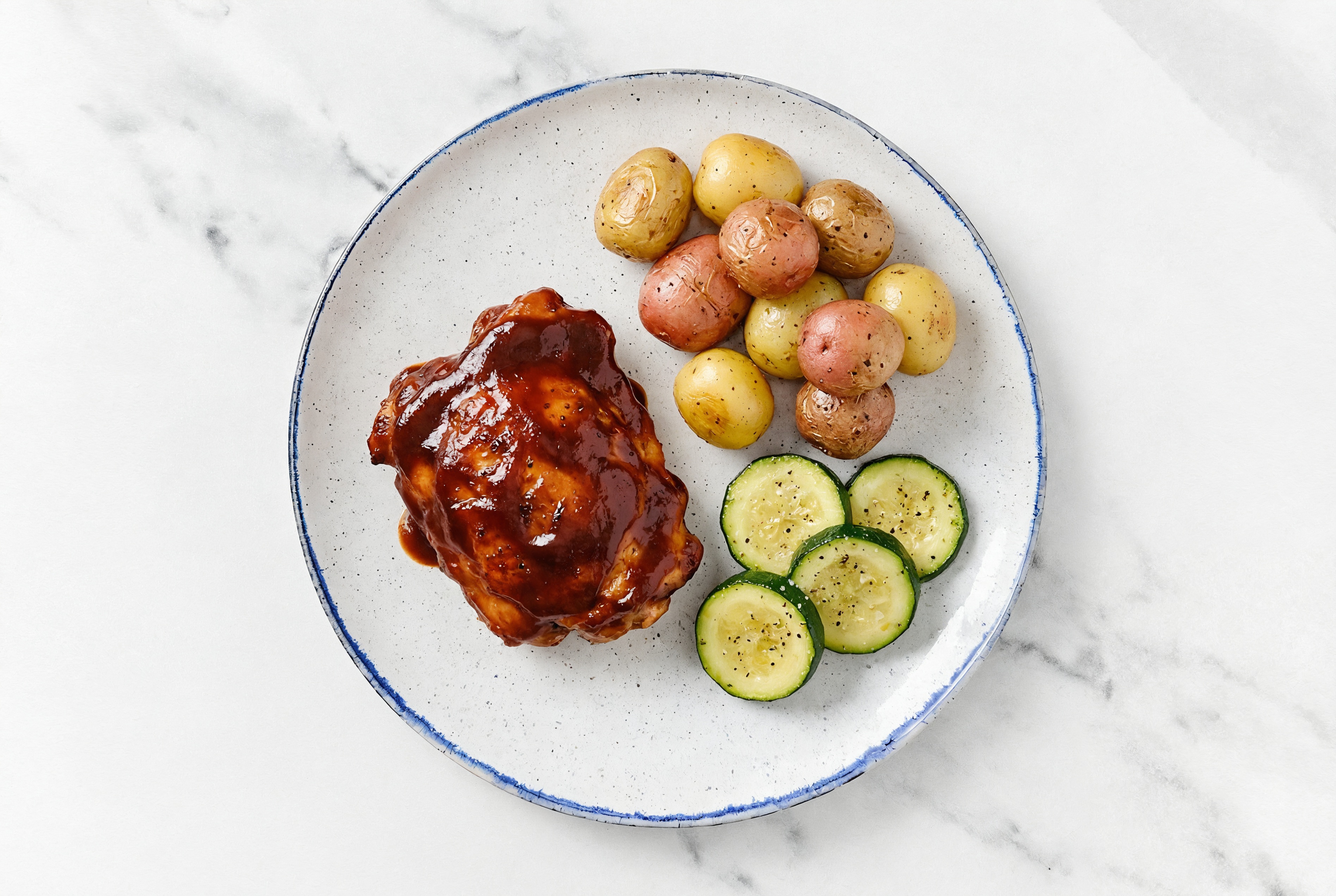 Backyard BBQ Chicken + Zucchini Plate with Original BBQ