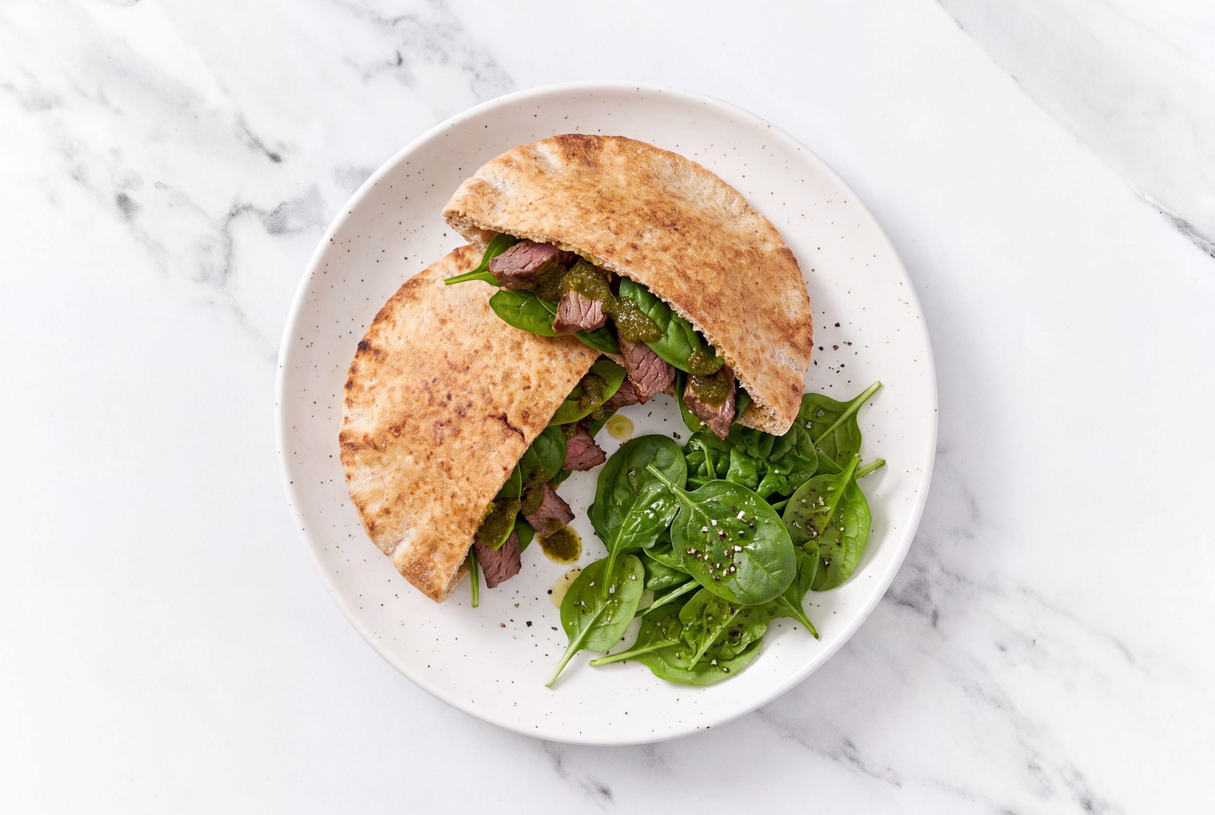 Zhoug Steak Pita Sandwiches