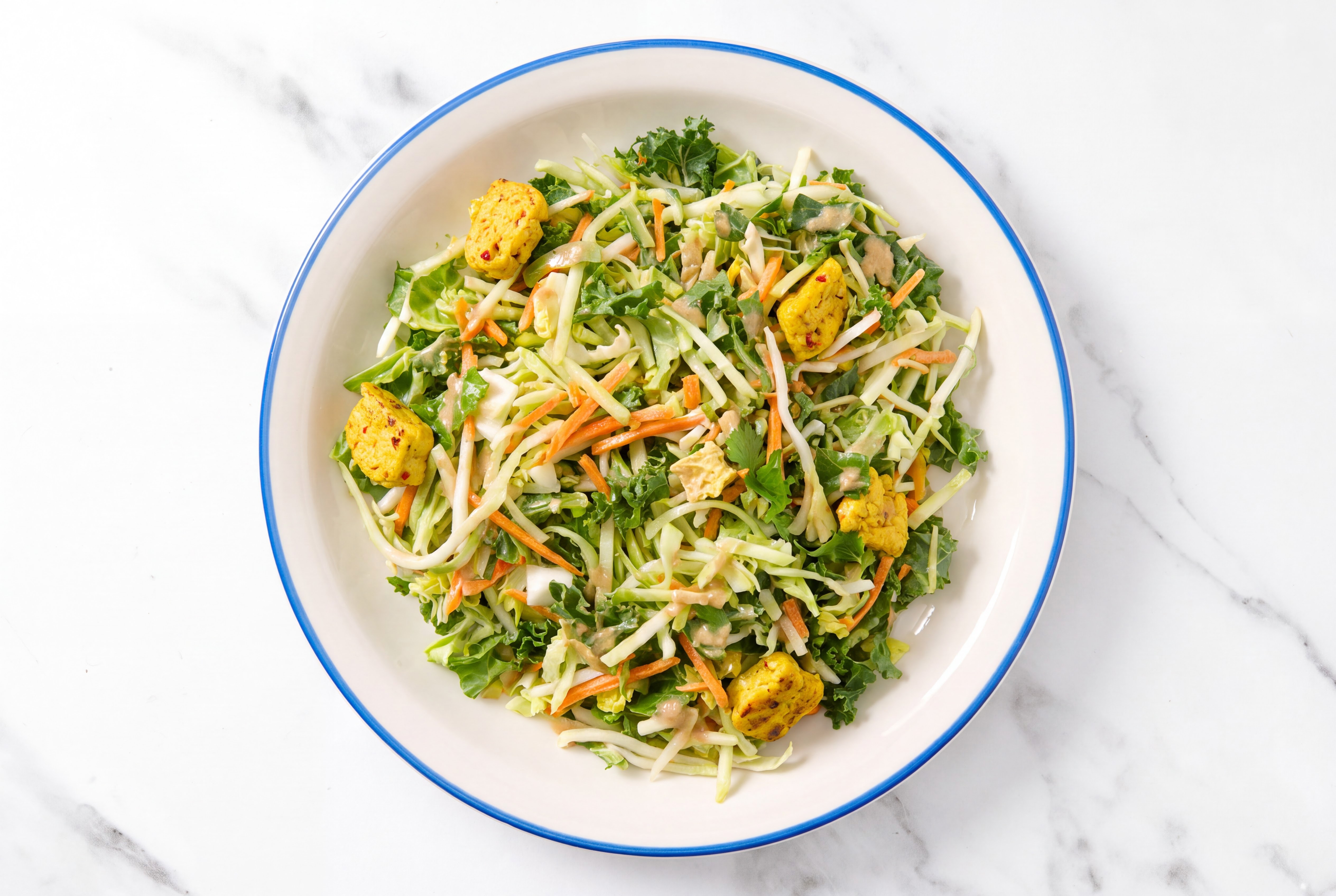 Superblend + Cilantro Ginger Ponzu Salad with Lemongrass Tofu