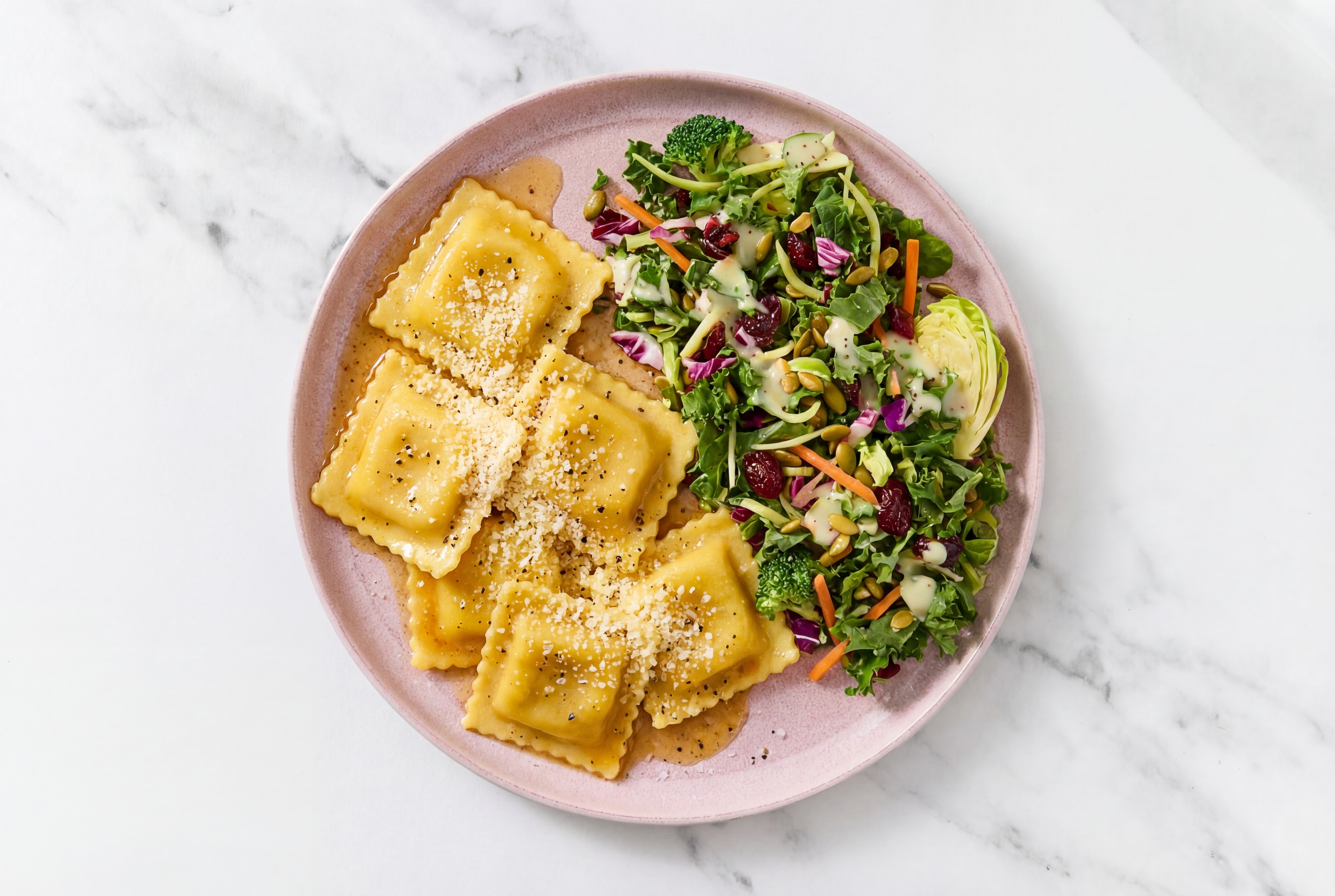 Butternut Ravioli with Brown Salted Butter Sauce