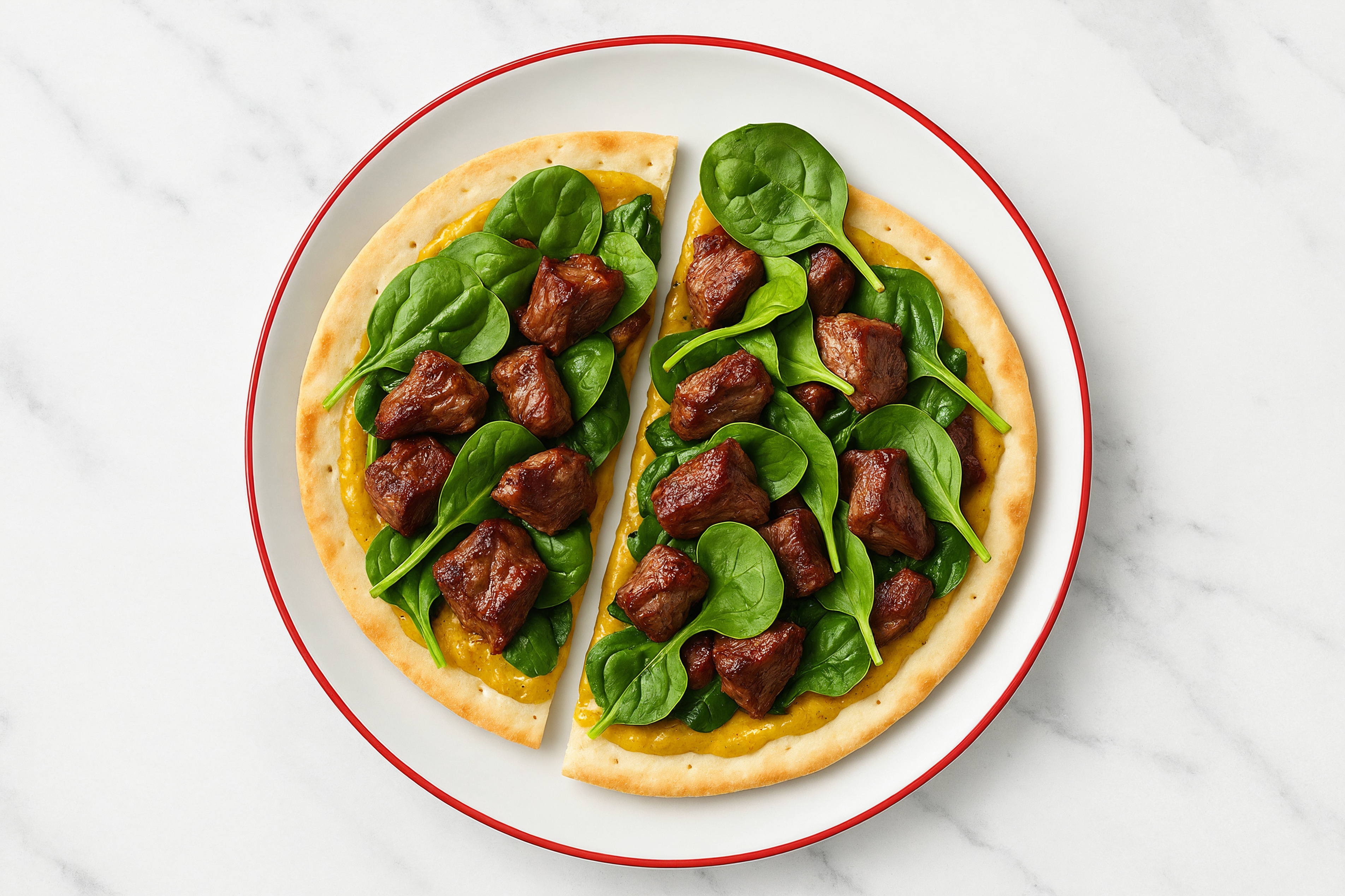 Curried Beef Gluten Free Pizza Flatbread