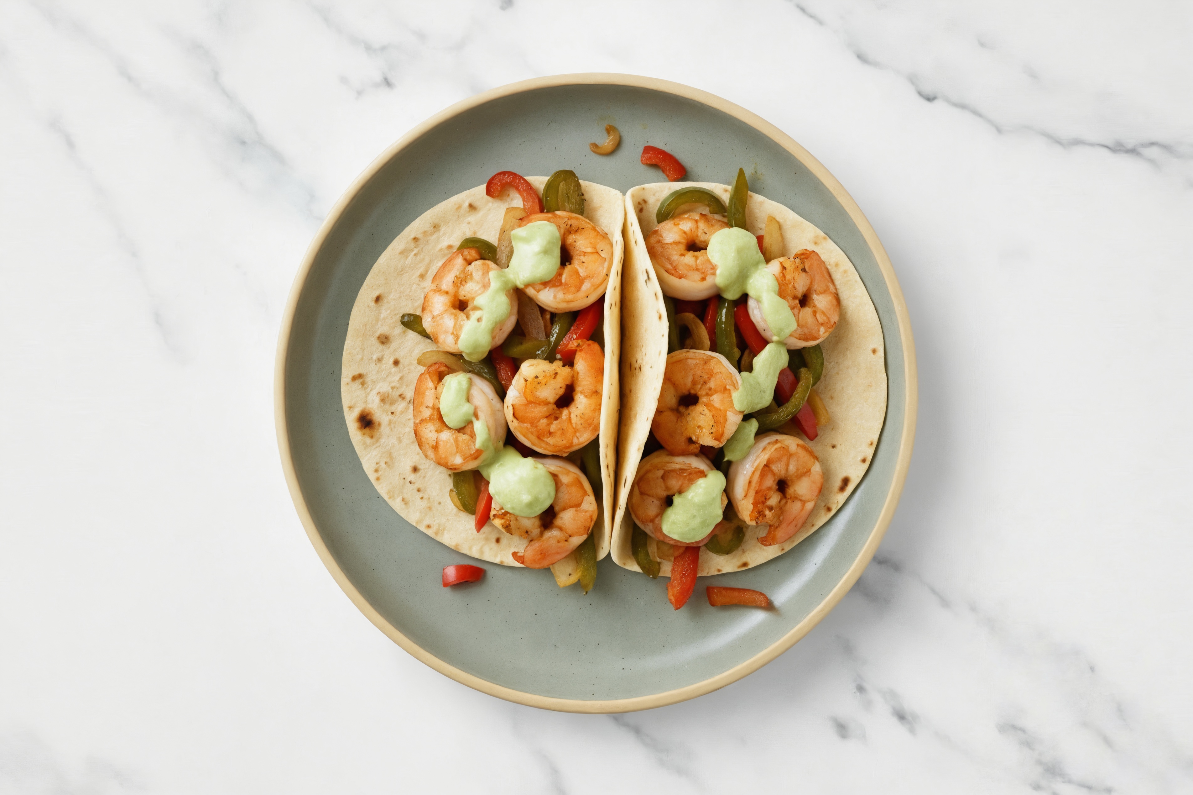Blackened Jumbo Shrimp + Avocado Tacos